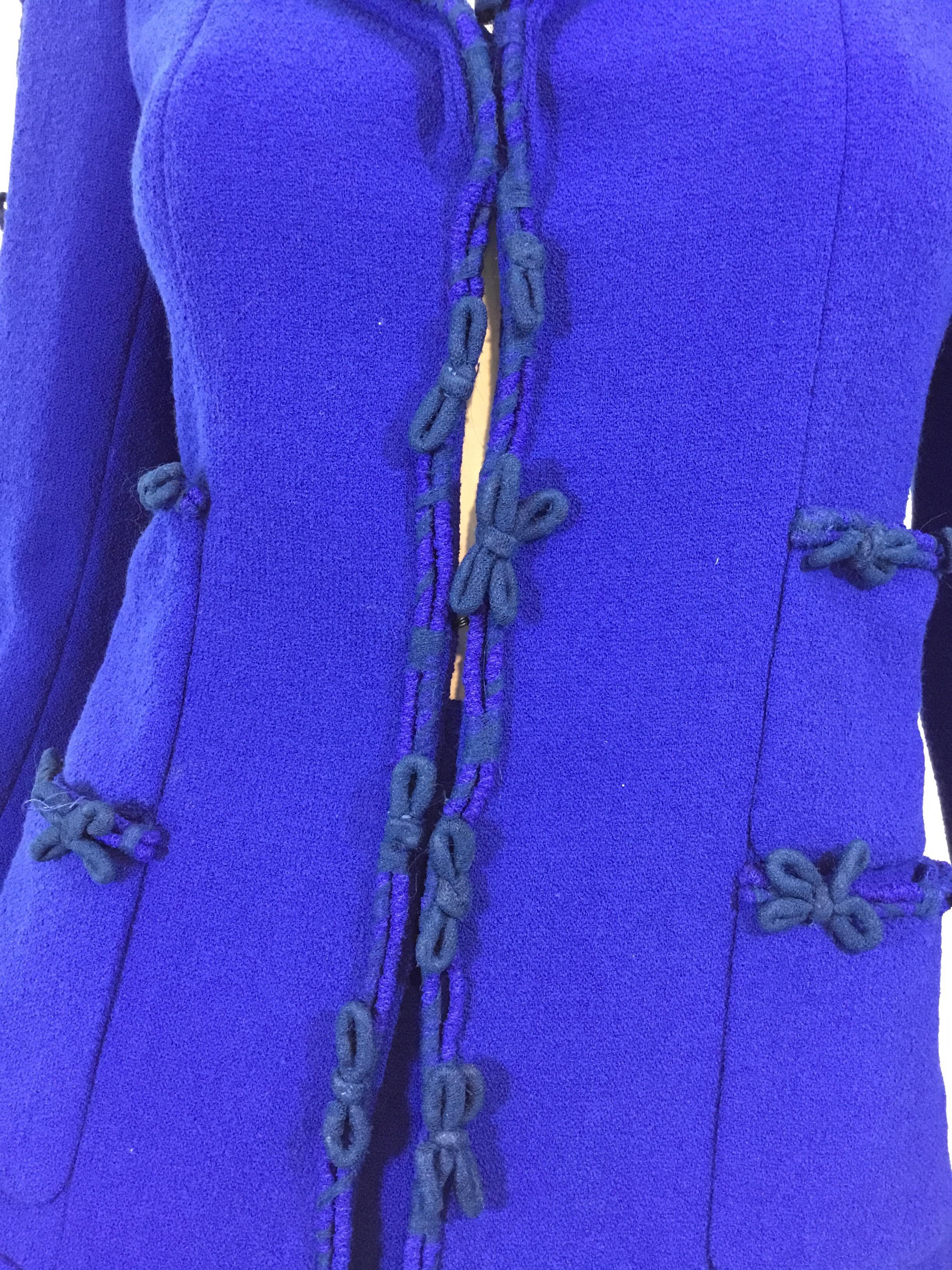 lady blue jacket & skirt set