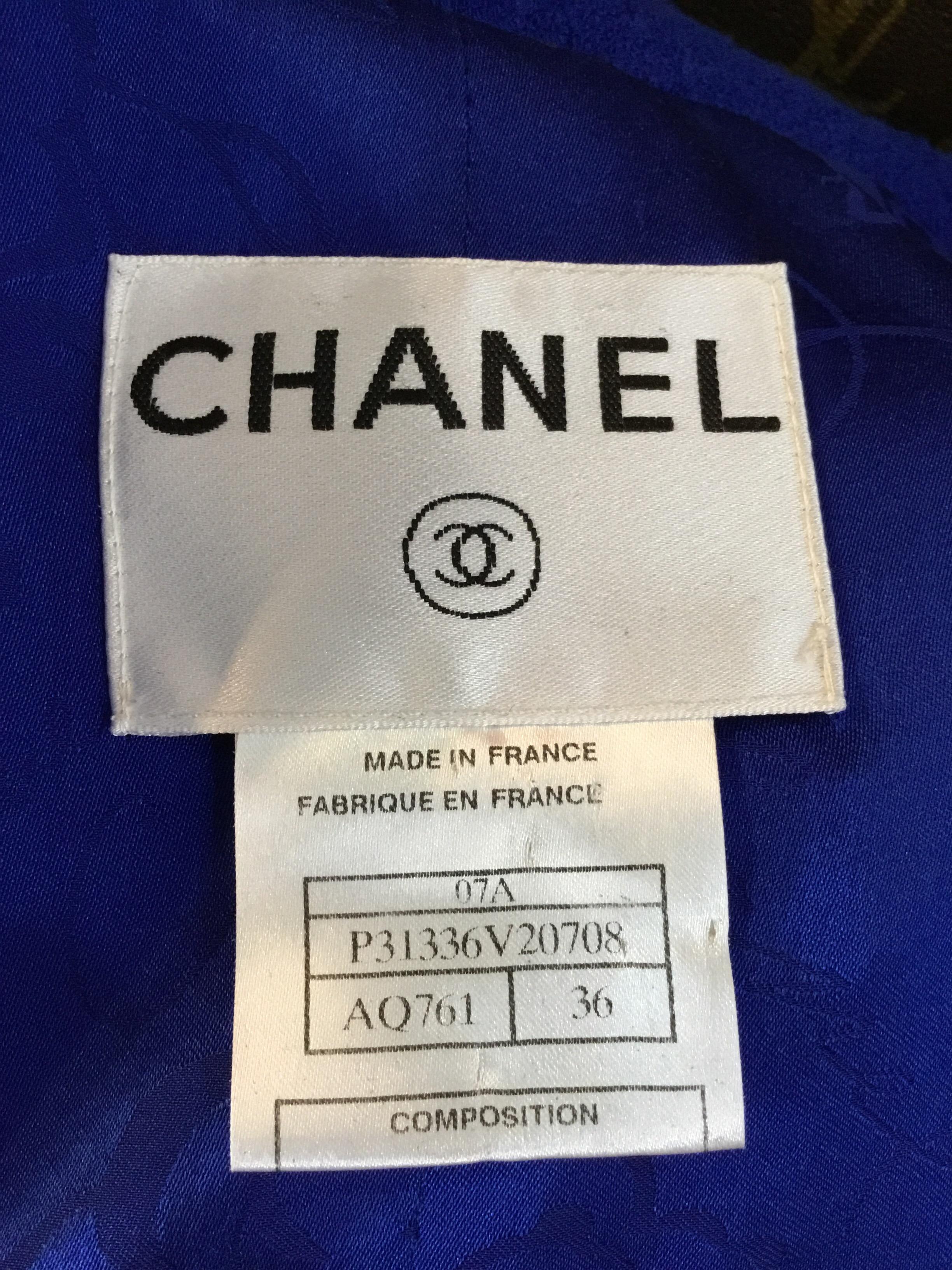 Chanel 2007 A Bow Blue Jacket and Skirt Set 2