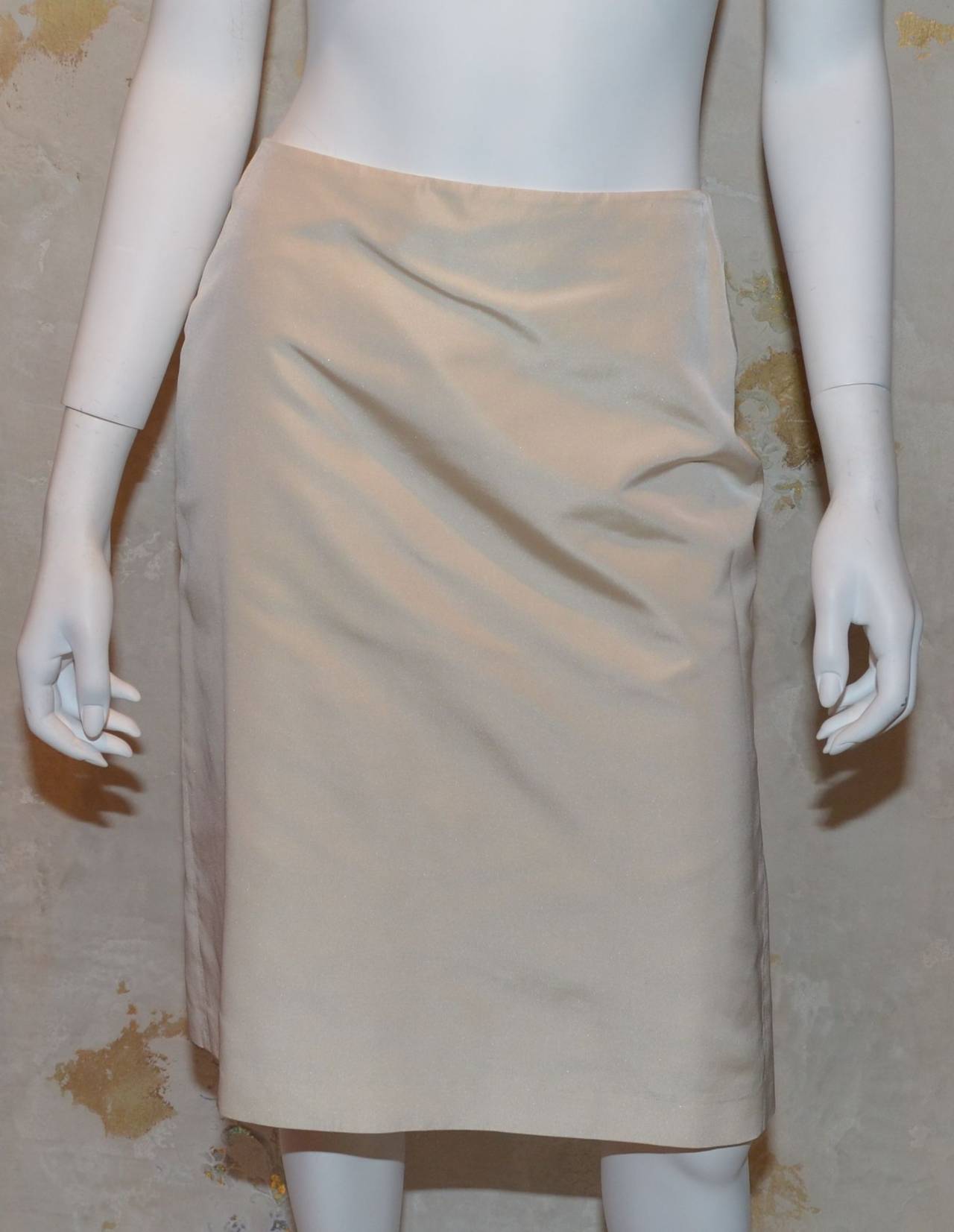 Alexander McQueen 2004 Ivory Silk Lace Top and Skirt Suit In Excellent Condition In Carmel, CA