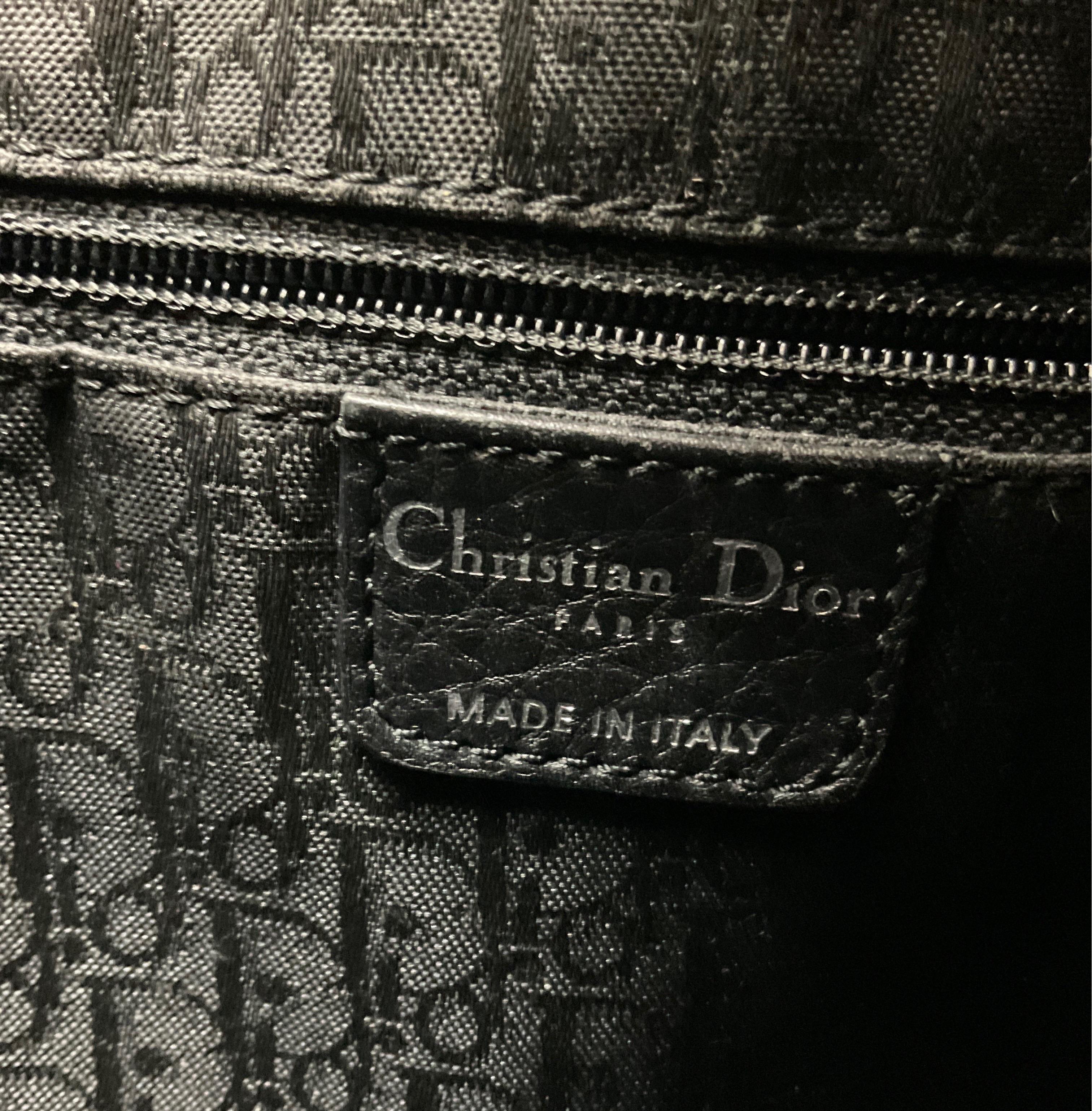Christian Dior Black Whipstitched Gaucho Double Saddle Bag 2006 4