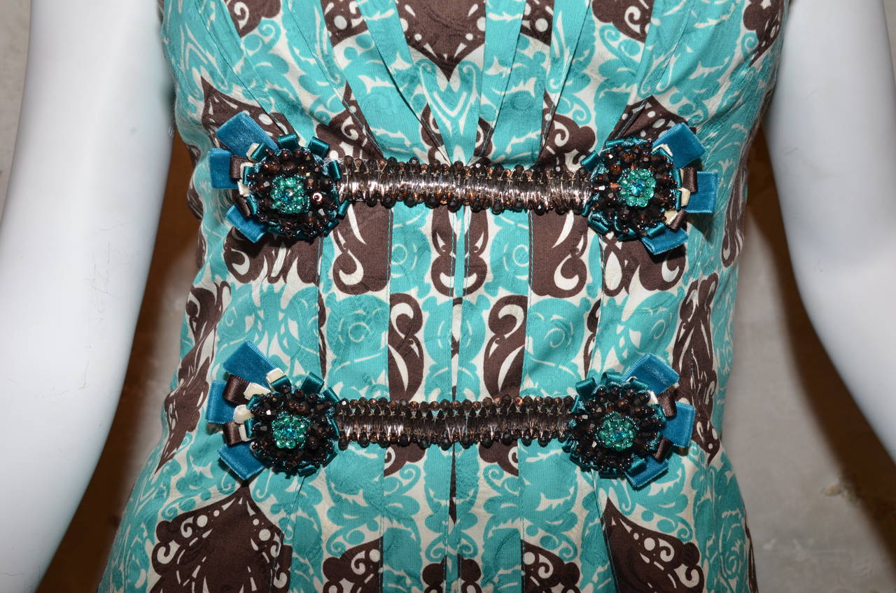 Carolina Herrera Embellished Strapless Dress NWT 2
