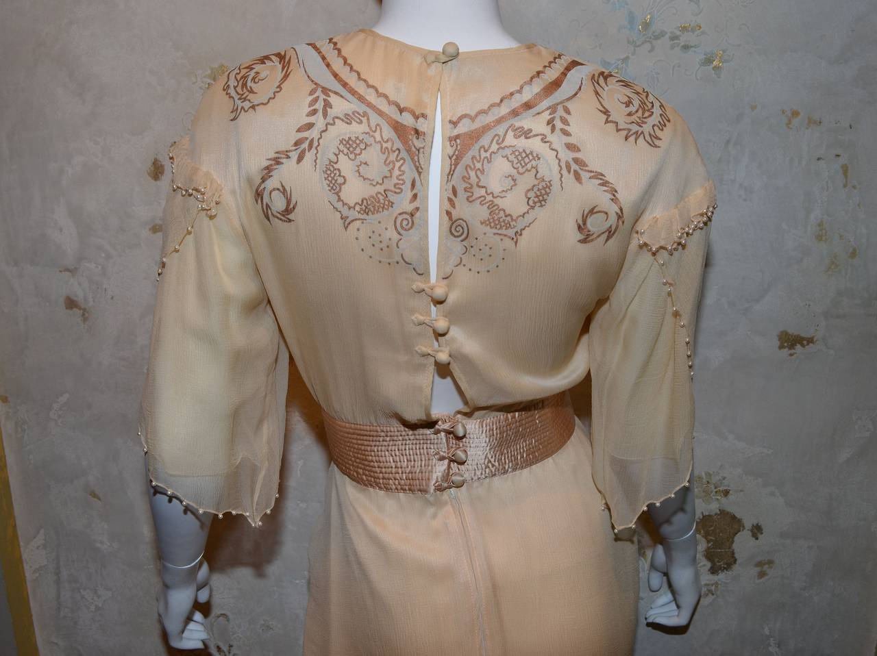 Women's Zandra Rhodes Painted Chiffon Gown