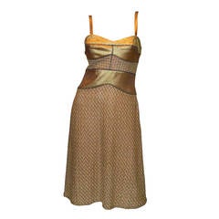 Missoni Gold Chevron Knit Optional Strapless Dress
