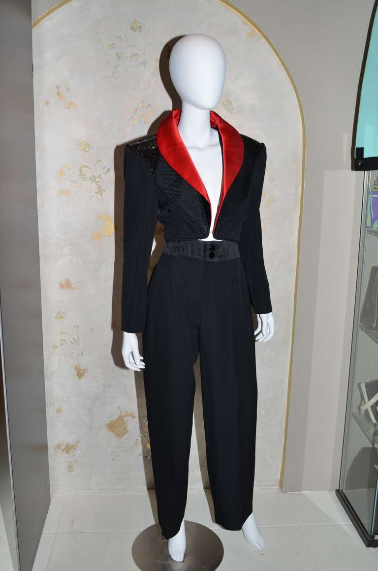 Yves Saint Laurent Vintage YSL Le Smoking Tuxedo In Excellent Condition In Carmel, CA