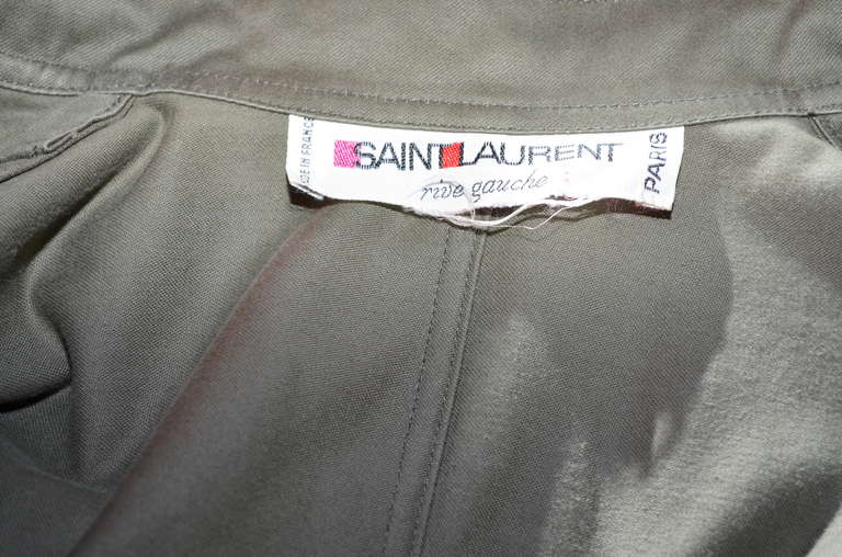 Yves Saint Laurent Rive Gauche Vintage 1970's Safari Jacket 2