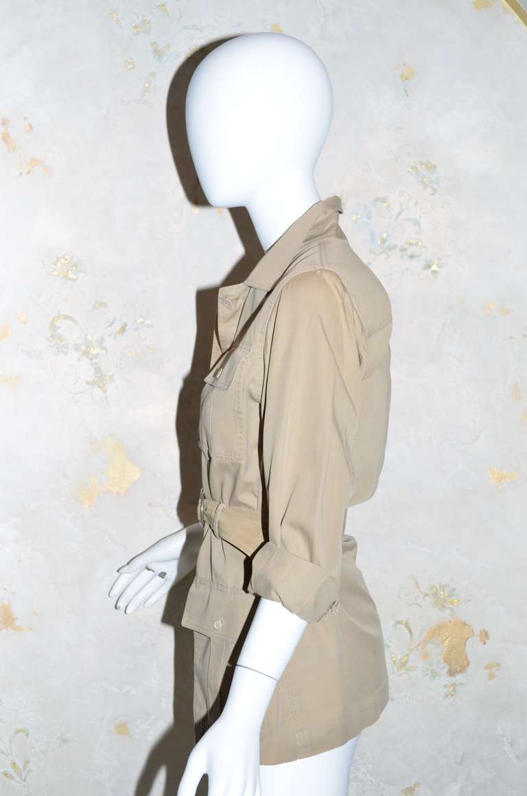 Women's Yves Saint Laurent Rive Gauche Vintage 1970's Safari Jacket