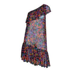 Yves Saint Laurent Vintage YSL Chiffon Floral Dress
