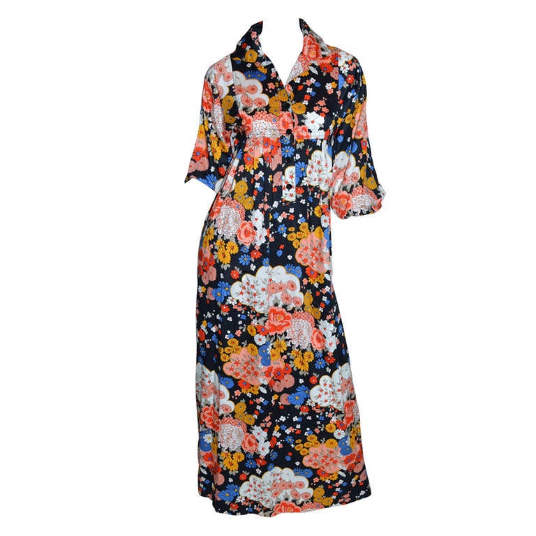 Yves Saint Laurent Vintage YSL Cotton Floral Dress at 1stDibs | ysl ...