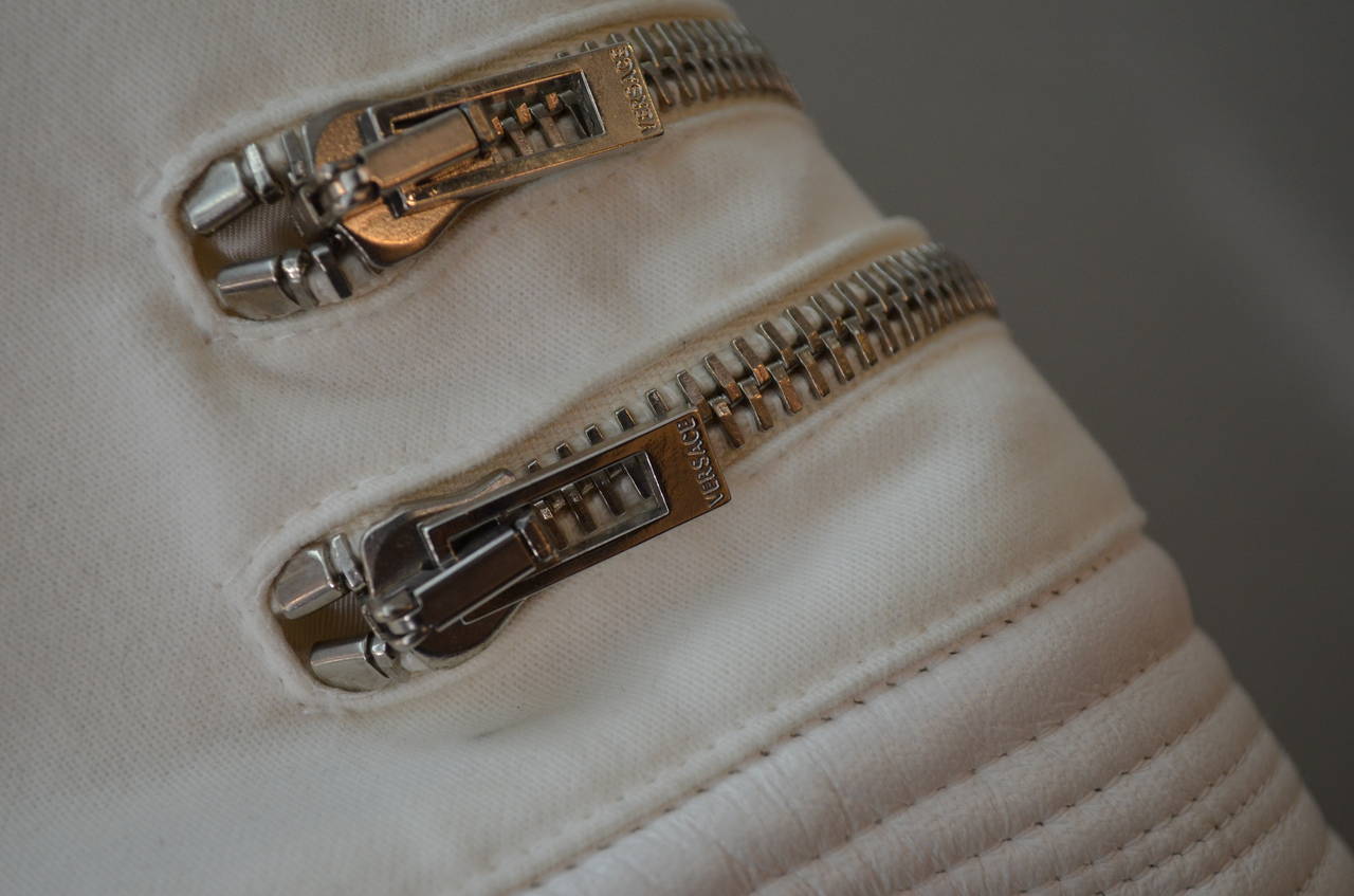 Women's or Men's Gianni Versace Vintage Corset Leather Lace Tie Coat