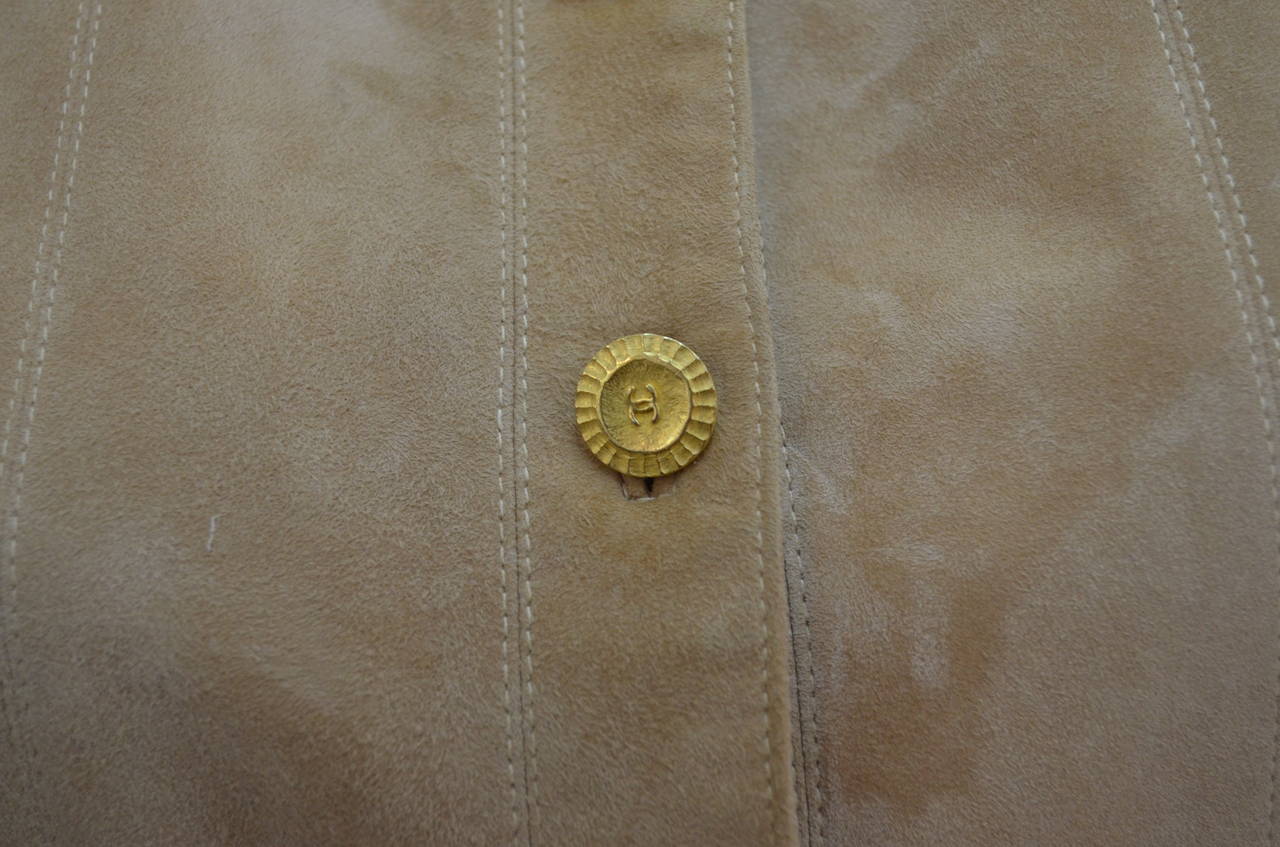 Chanel c.1990s Suede Jacket In Excellent Condition In Carmel, CA