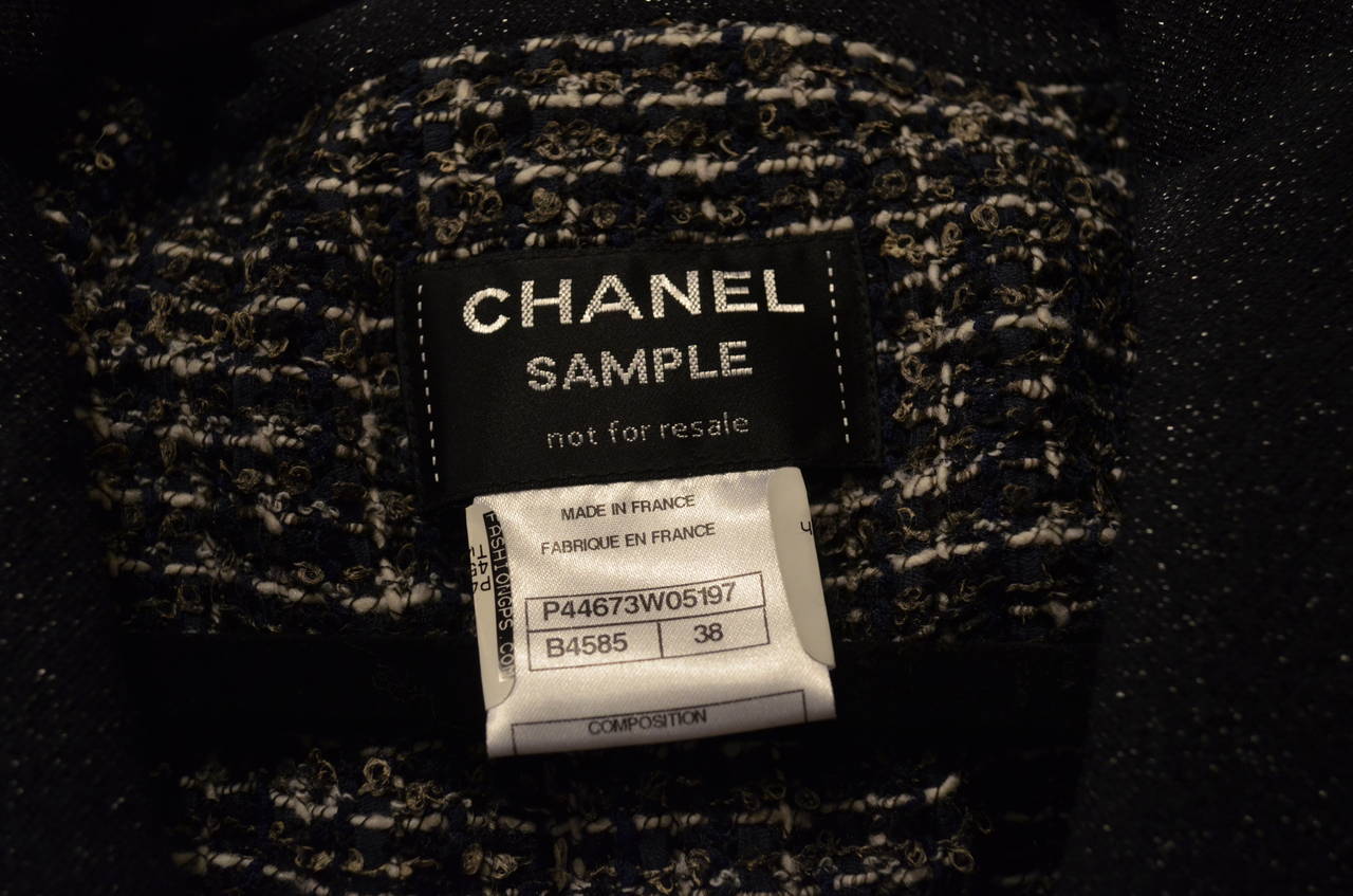 Women's Chanel 2012 RTW Metallic Tweed Sleeveless Coat