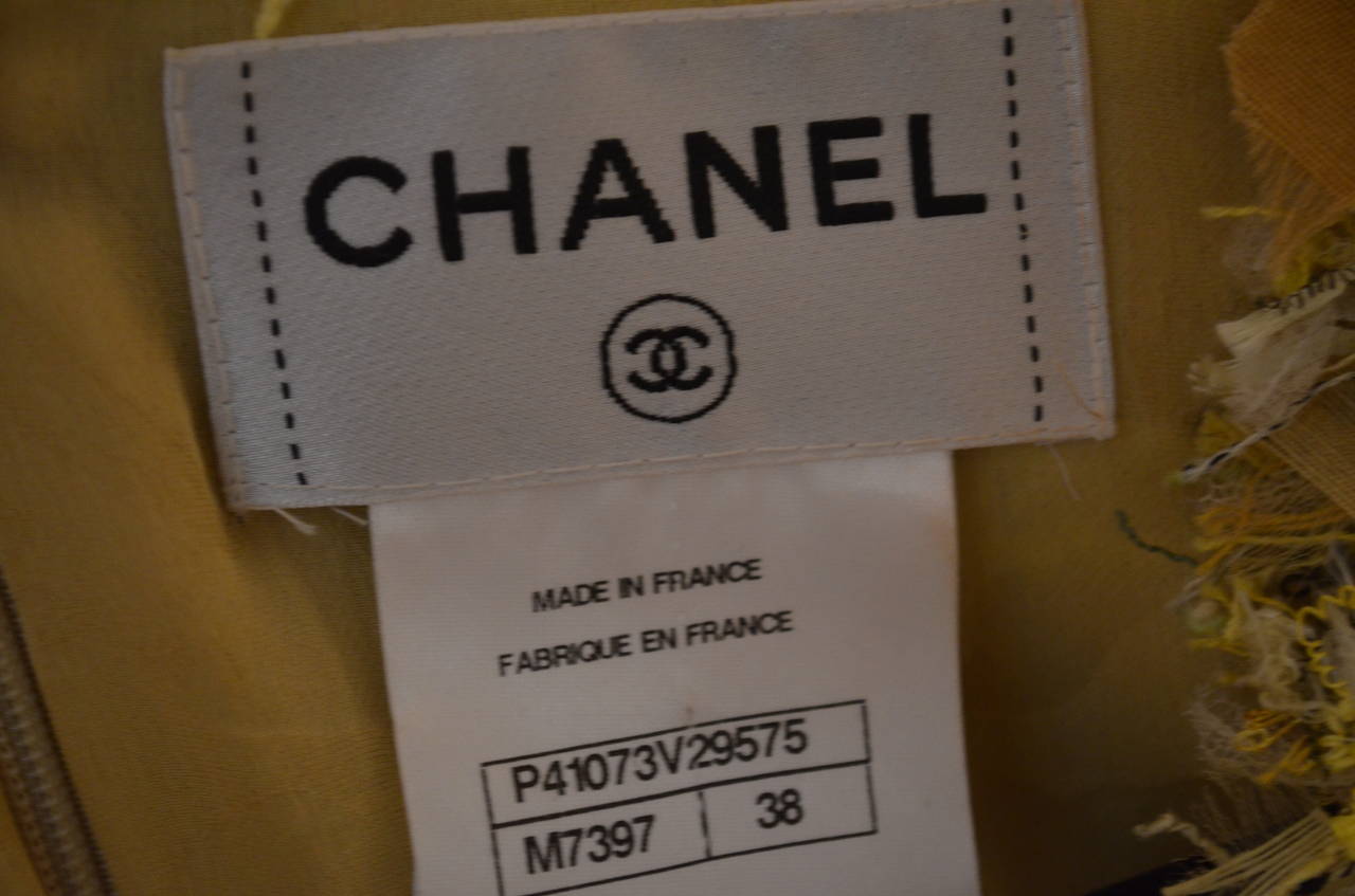 2011 Chanel Yellow Ribbon Tweed Dress 2