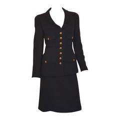 Chanel 1996 A Jacket Skirt Suit Gripoix Buttons 2