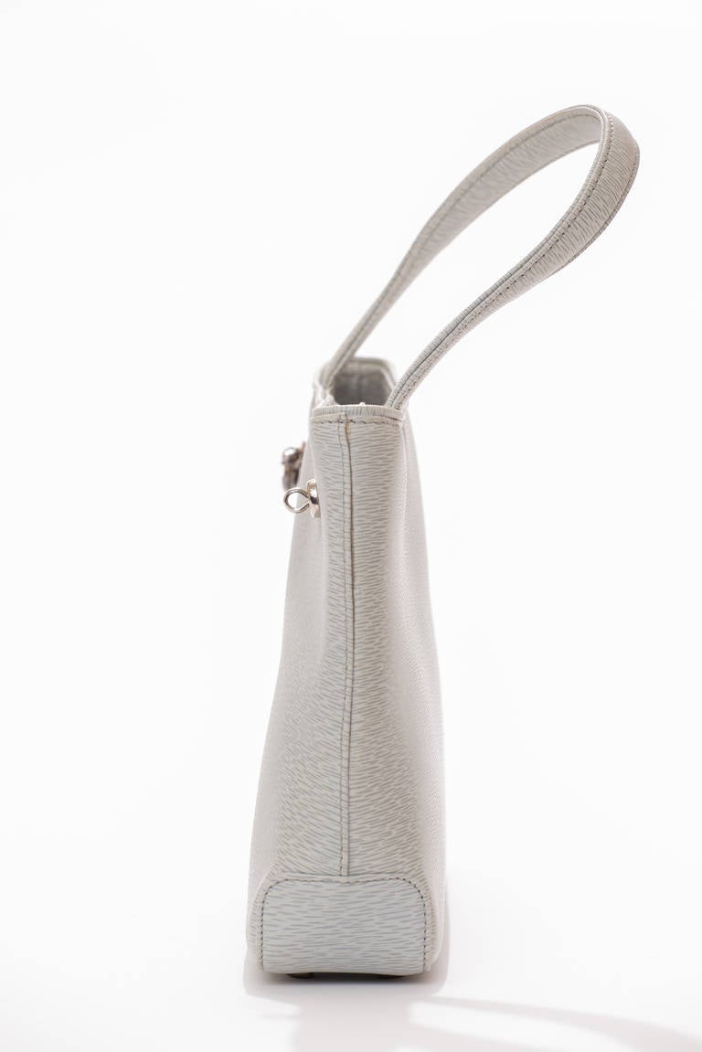 Gray Barry Kieselstein-Cord Handbag with Removable Charm Bracelet