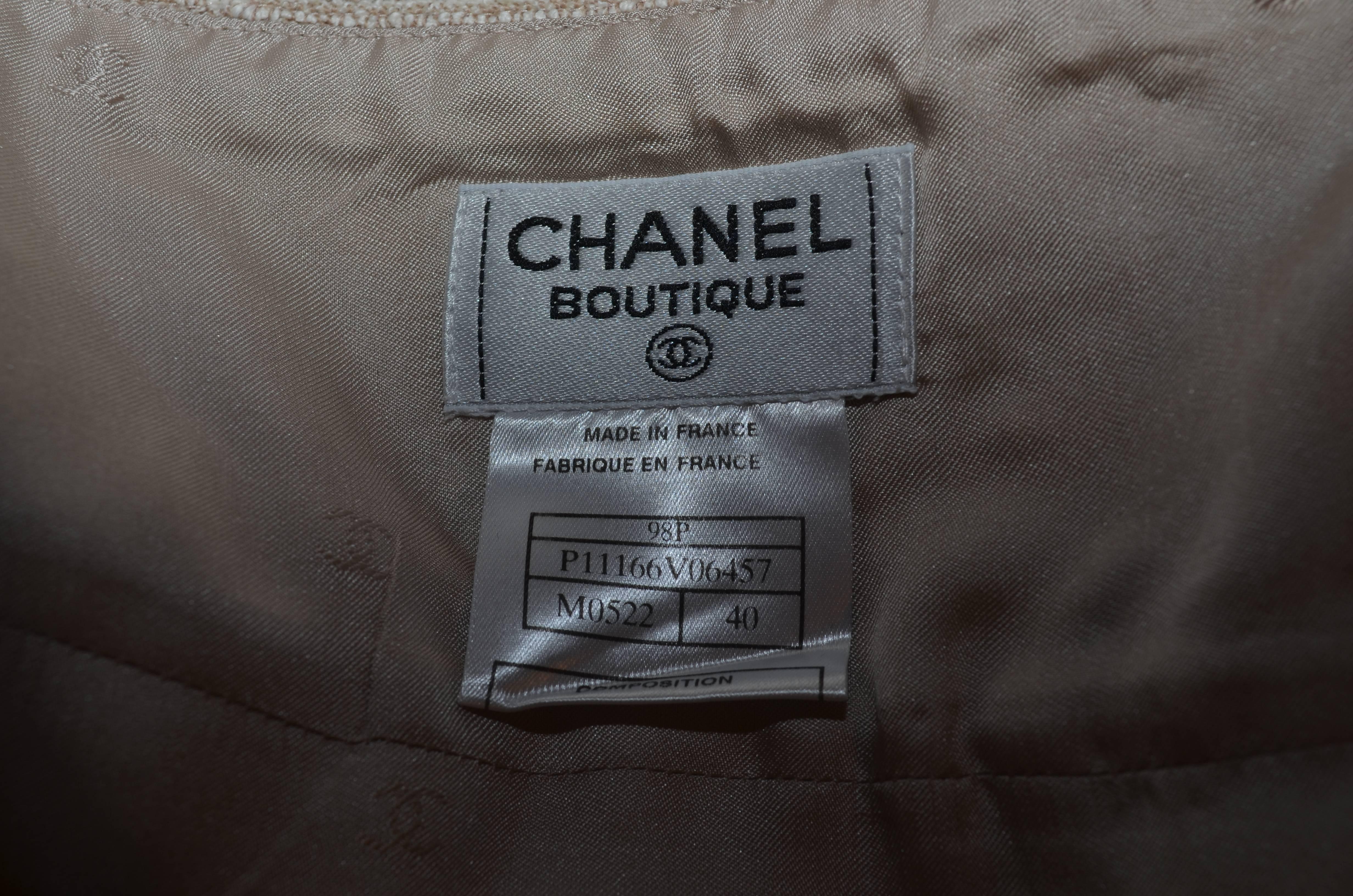 Women's Chanel 1998 P Skirt Suit Ensemble
