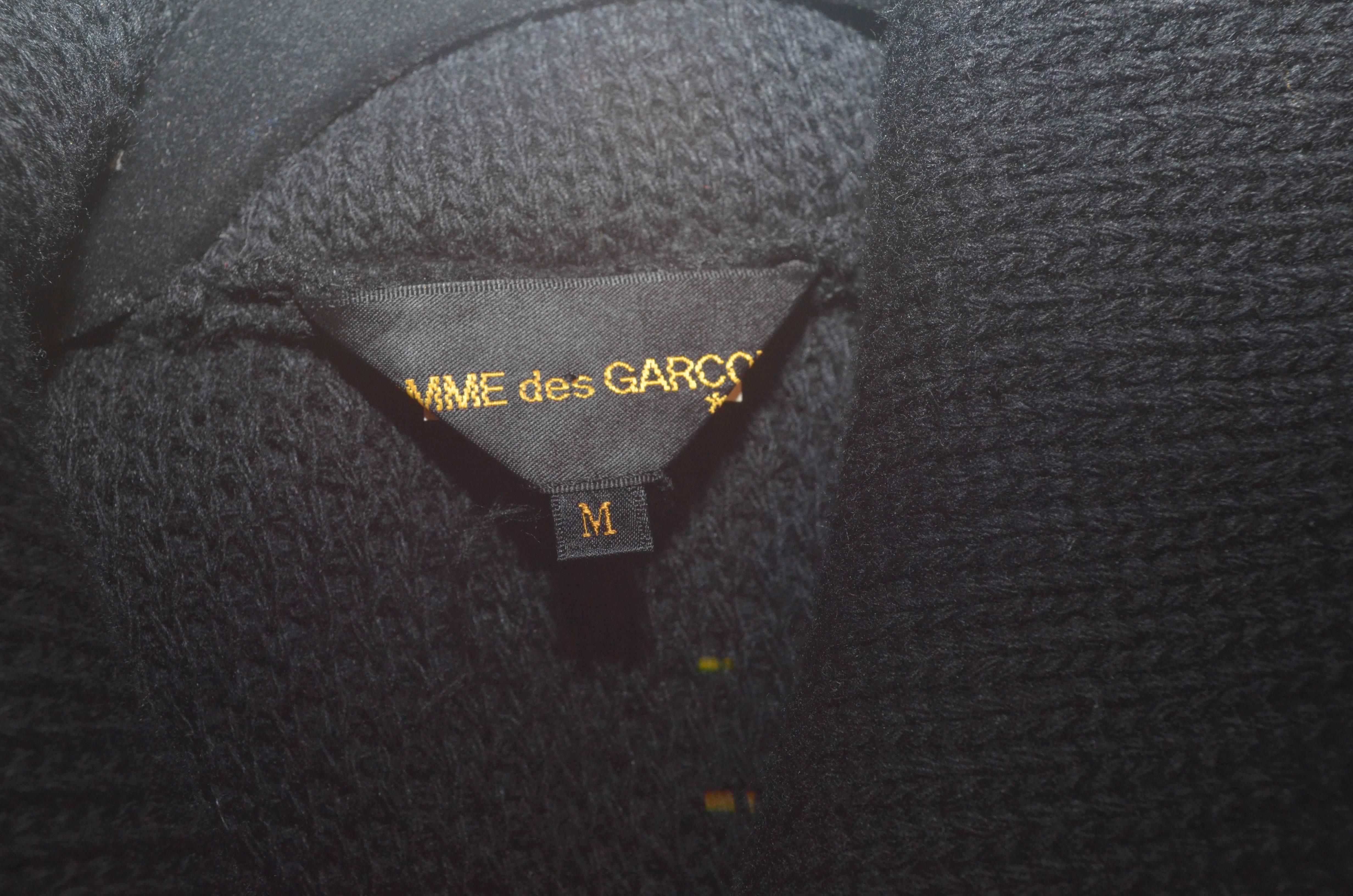 Women's Comme des Garçons AD 2002 Wool Blend Knit Coat