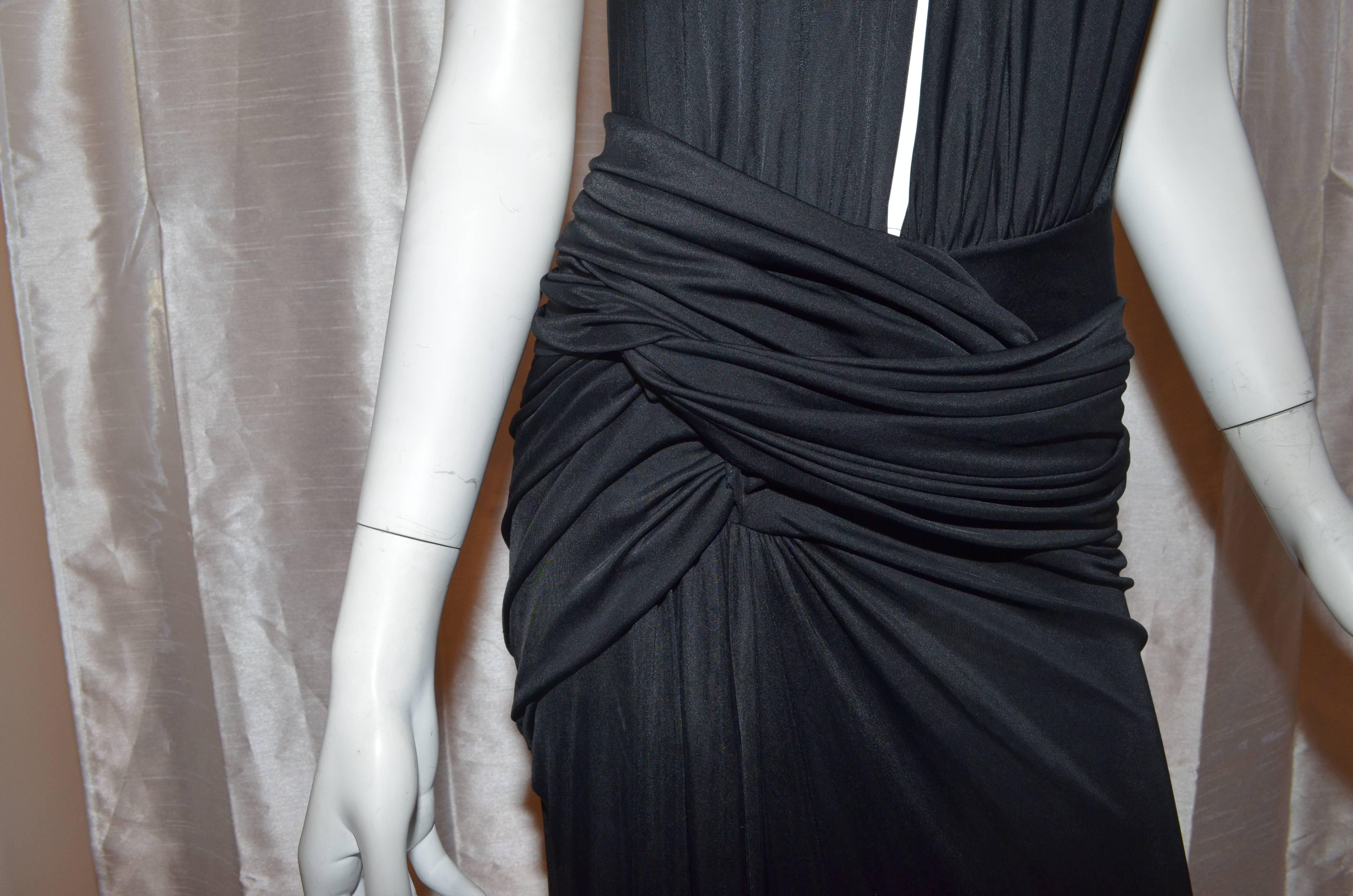Versace Vintage Silk Jersey Gown In Excellent Condition In Carmel, CA