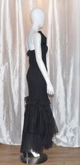 Prada Silk Taffeta One Shoulder Elasticized Bodice Gown