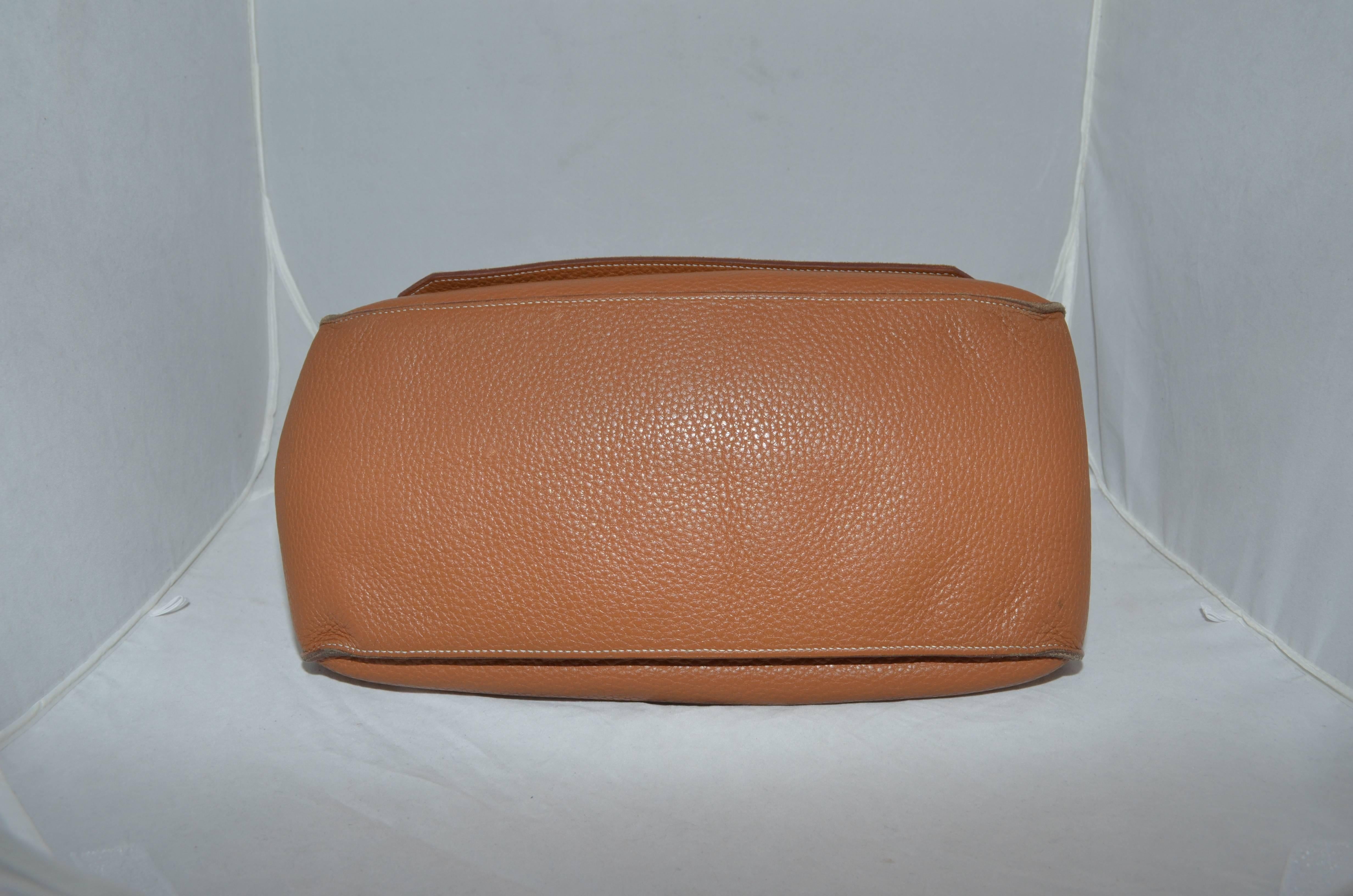 Hermès Gold Jypsiere 34cm Souple Leather Crossbody Bag In Excellent Condition In Carmel, CA