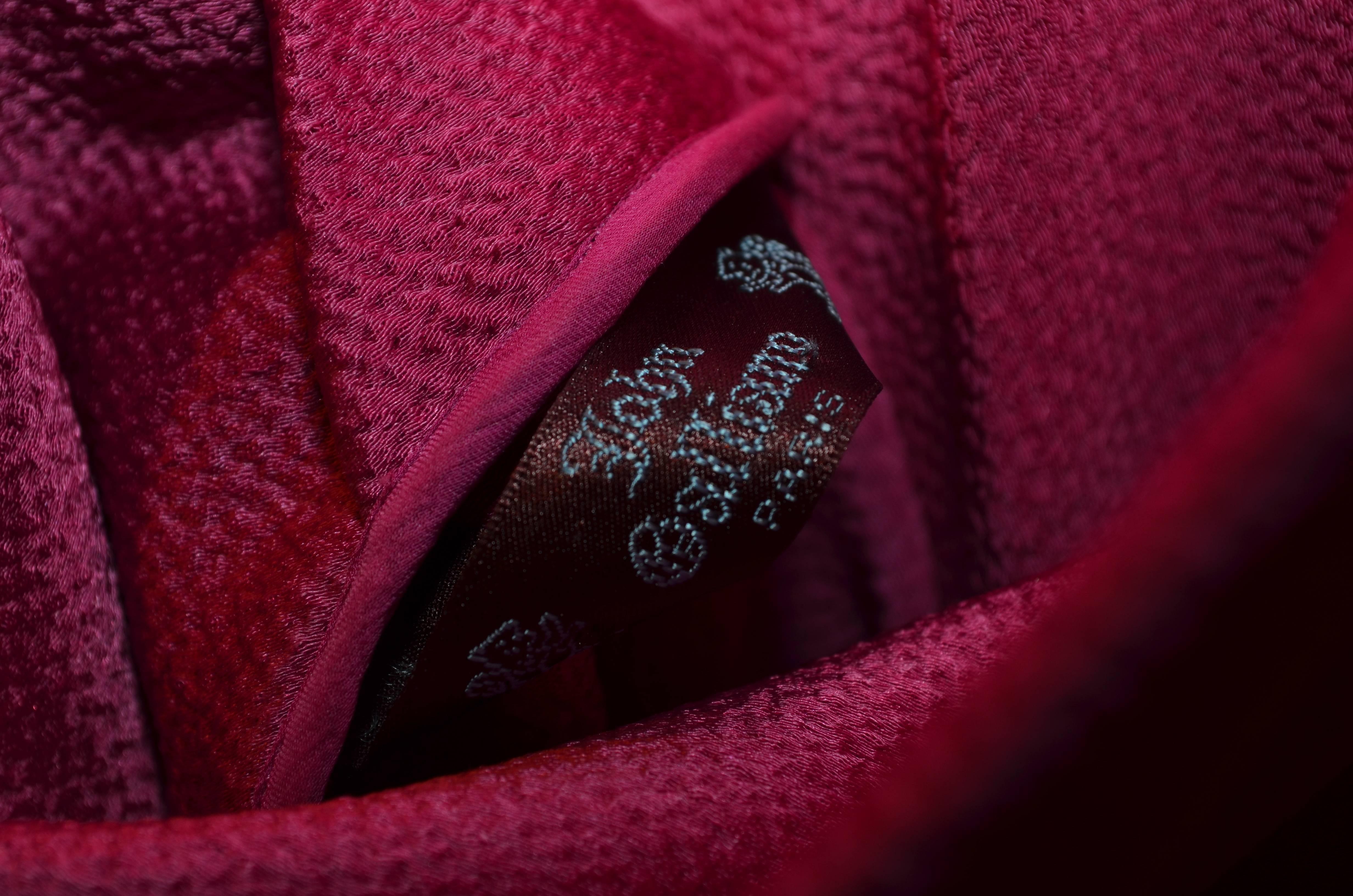 Women's John Galliano Raspberry Hammered Silk Gown