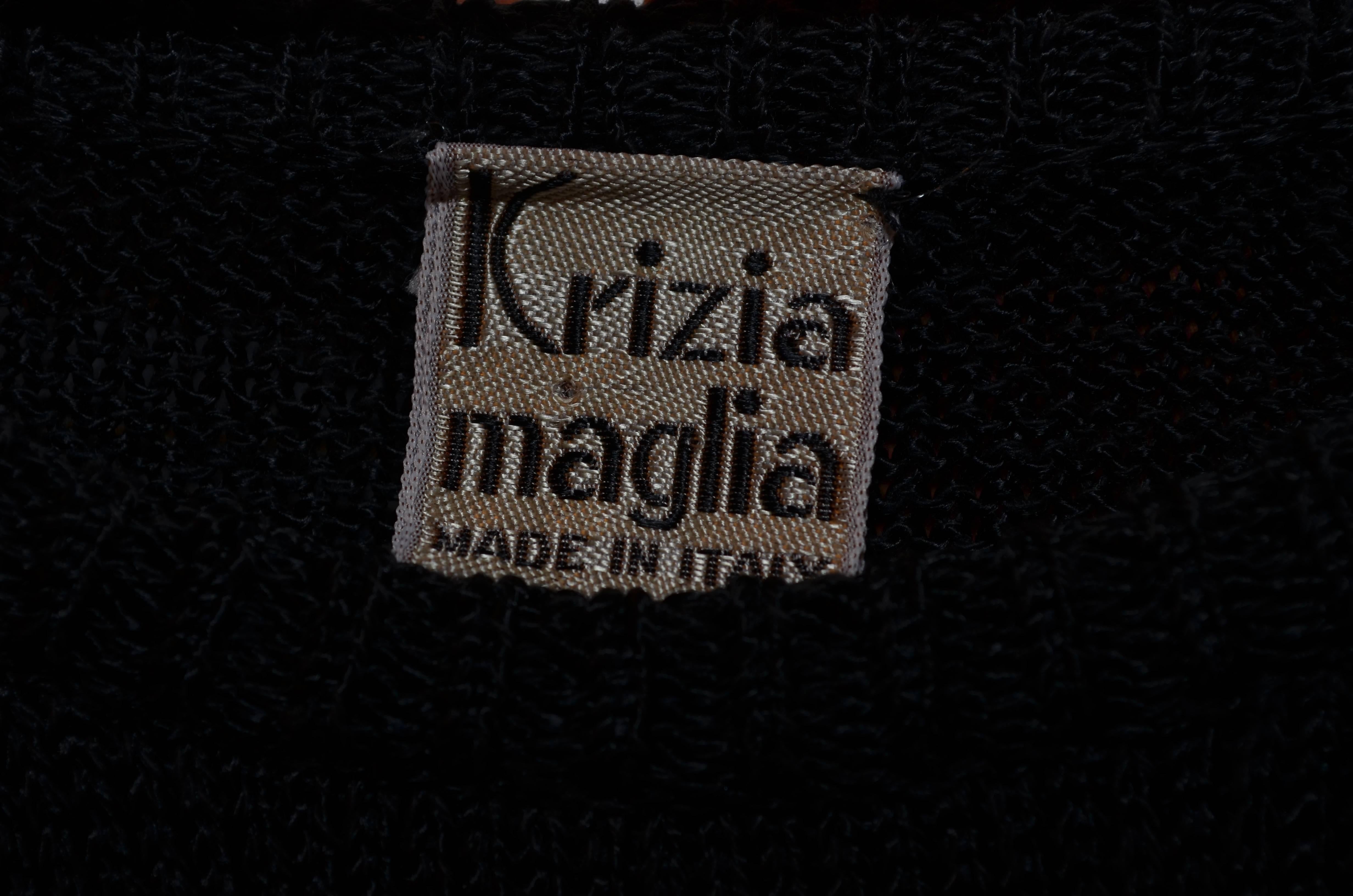Women's Krizia Maglia Vintage Knit Ladybug Rayon Sweater
