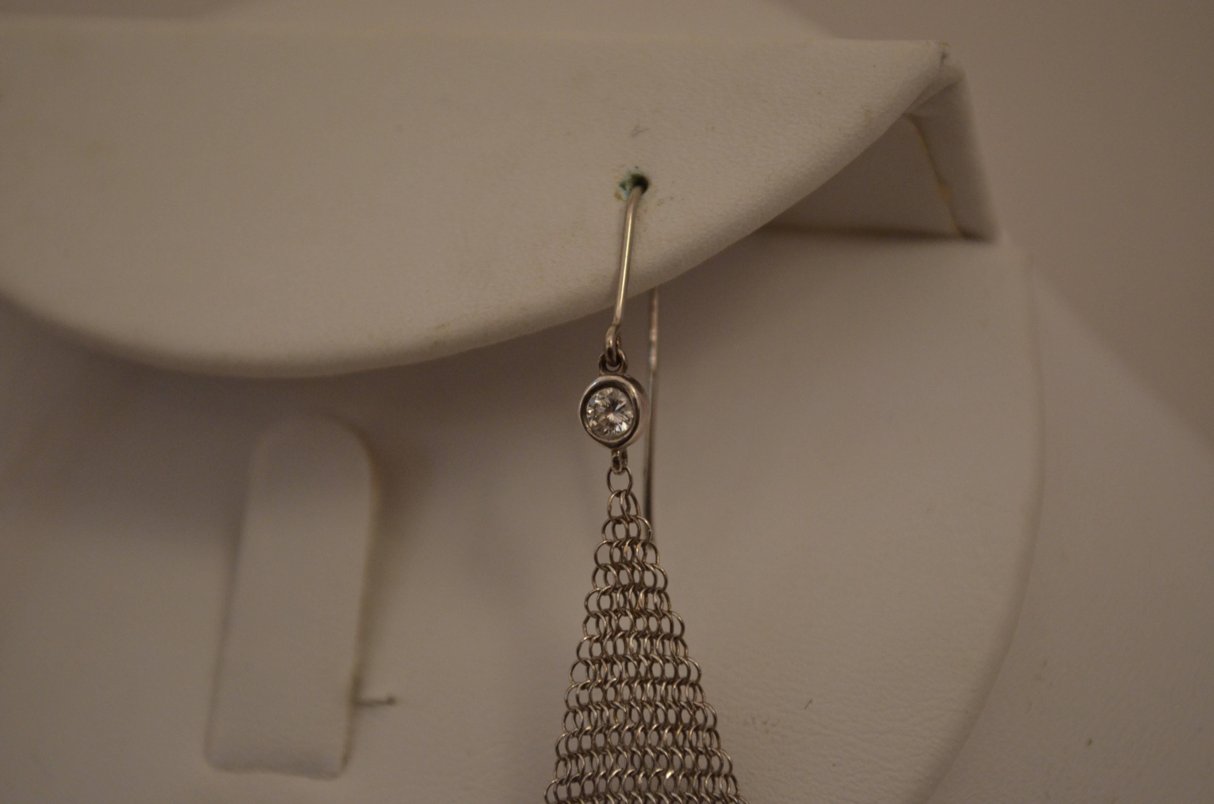 Aesthetic Movement Tiffany & Co. Elsa Peretti Scarf Earrings with Diamonds