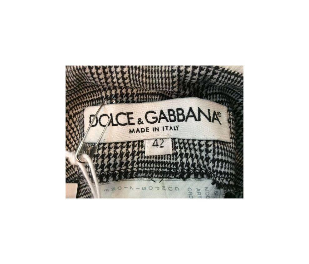 Dolce & Gabbana Western High Waist Plaid Pants In Excellent Condition In Carmel, CA
