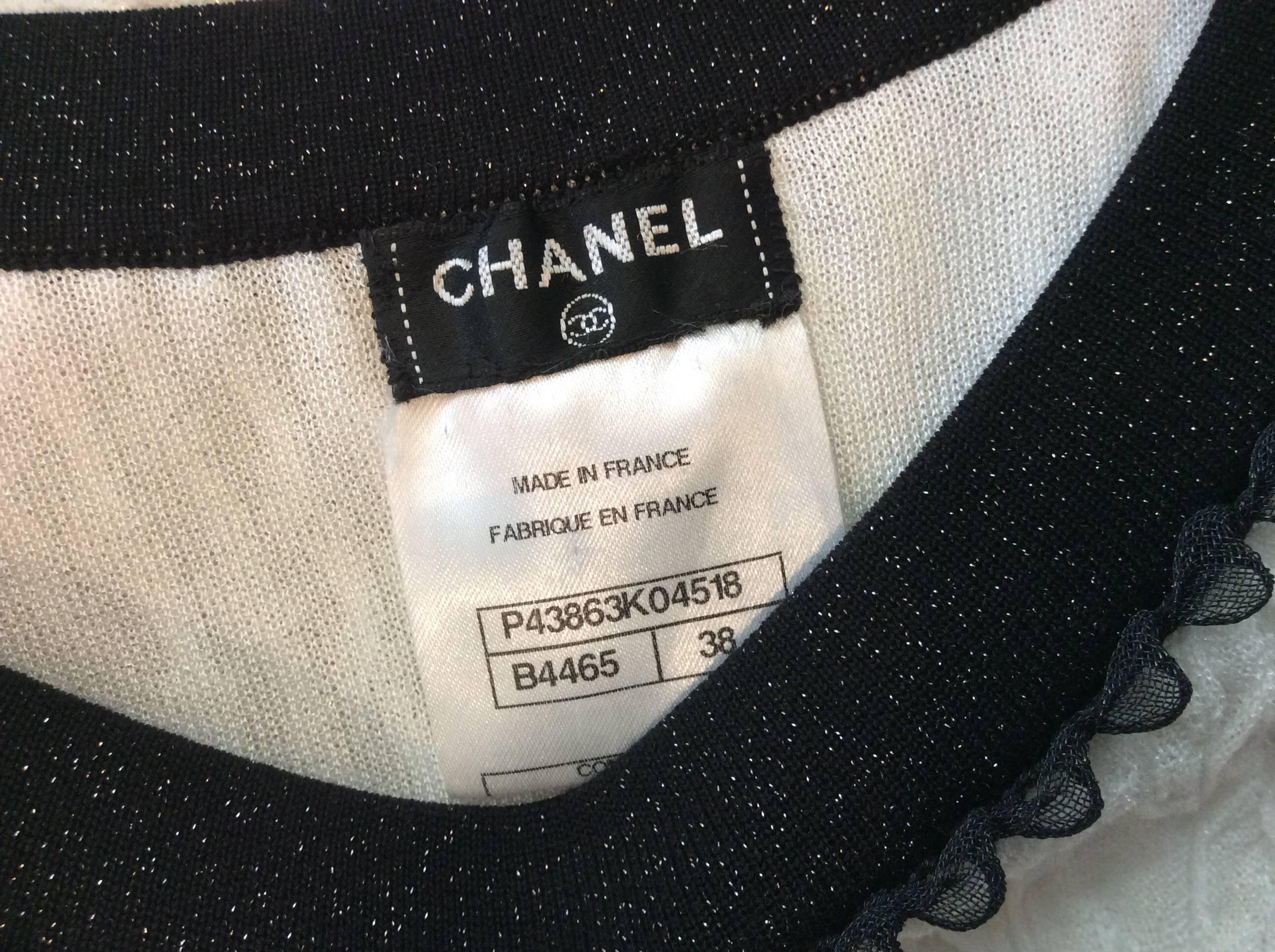 Chanel Quilted Lurex Drop-Waist Dress In Excellent Condition In Carmel, CA