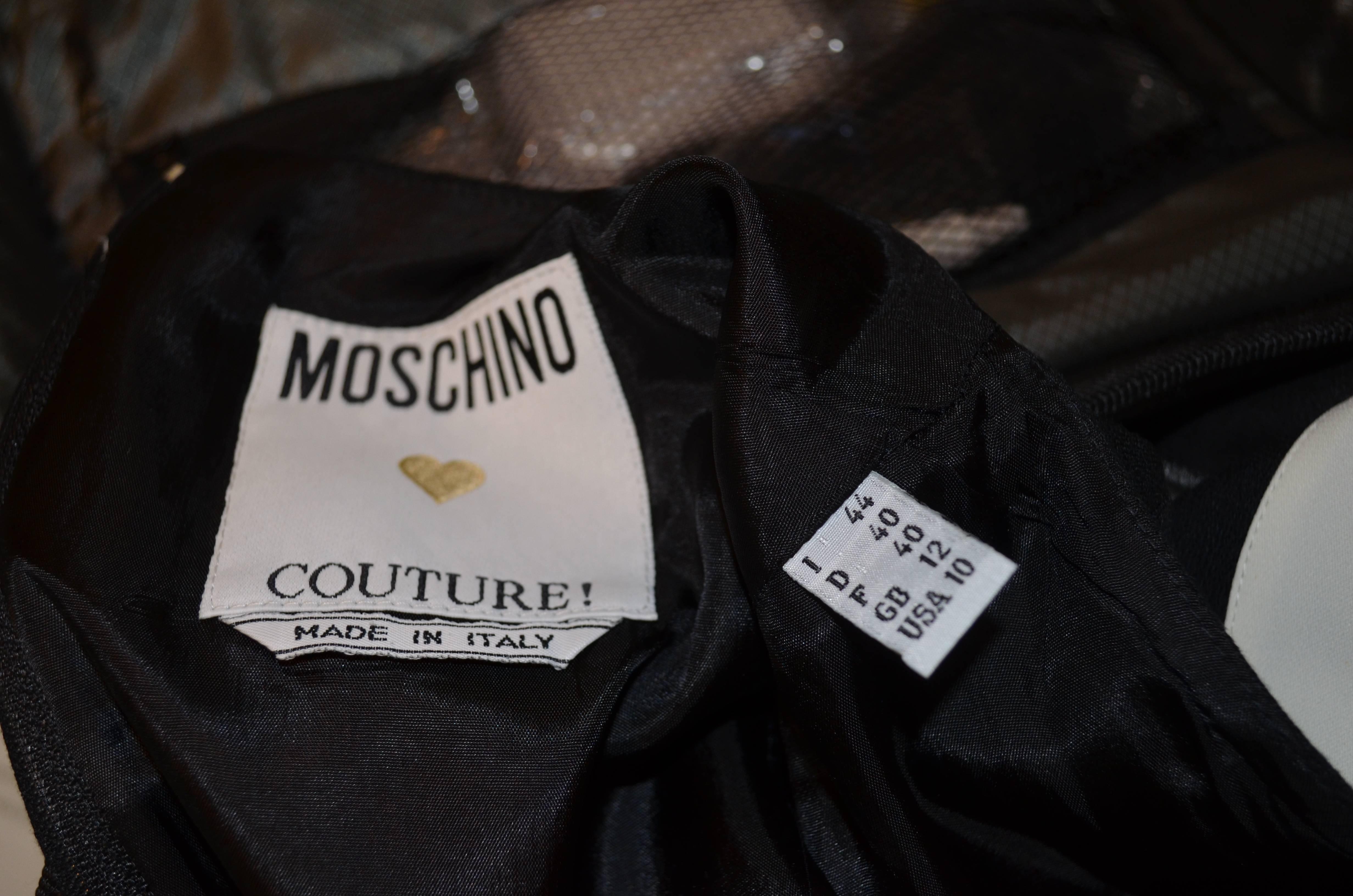 Moschino Couture Question Mark Dress 1988-89 In Excellent Condition For Sale In Carmel, CA