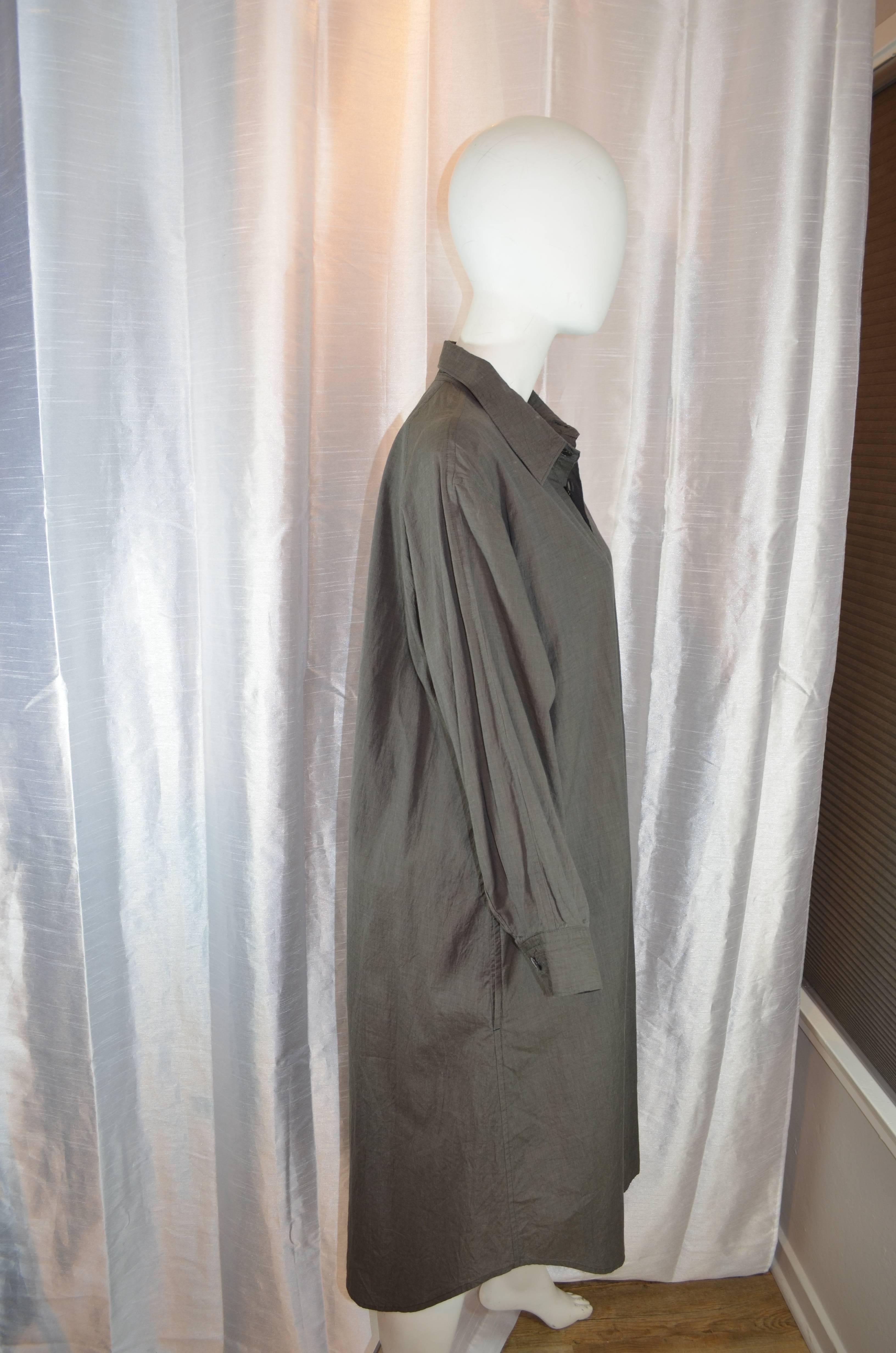 Yohji Yamamoto Y's Shirt Dress In Good Condition In Carmel, CA