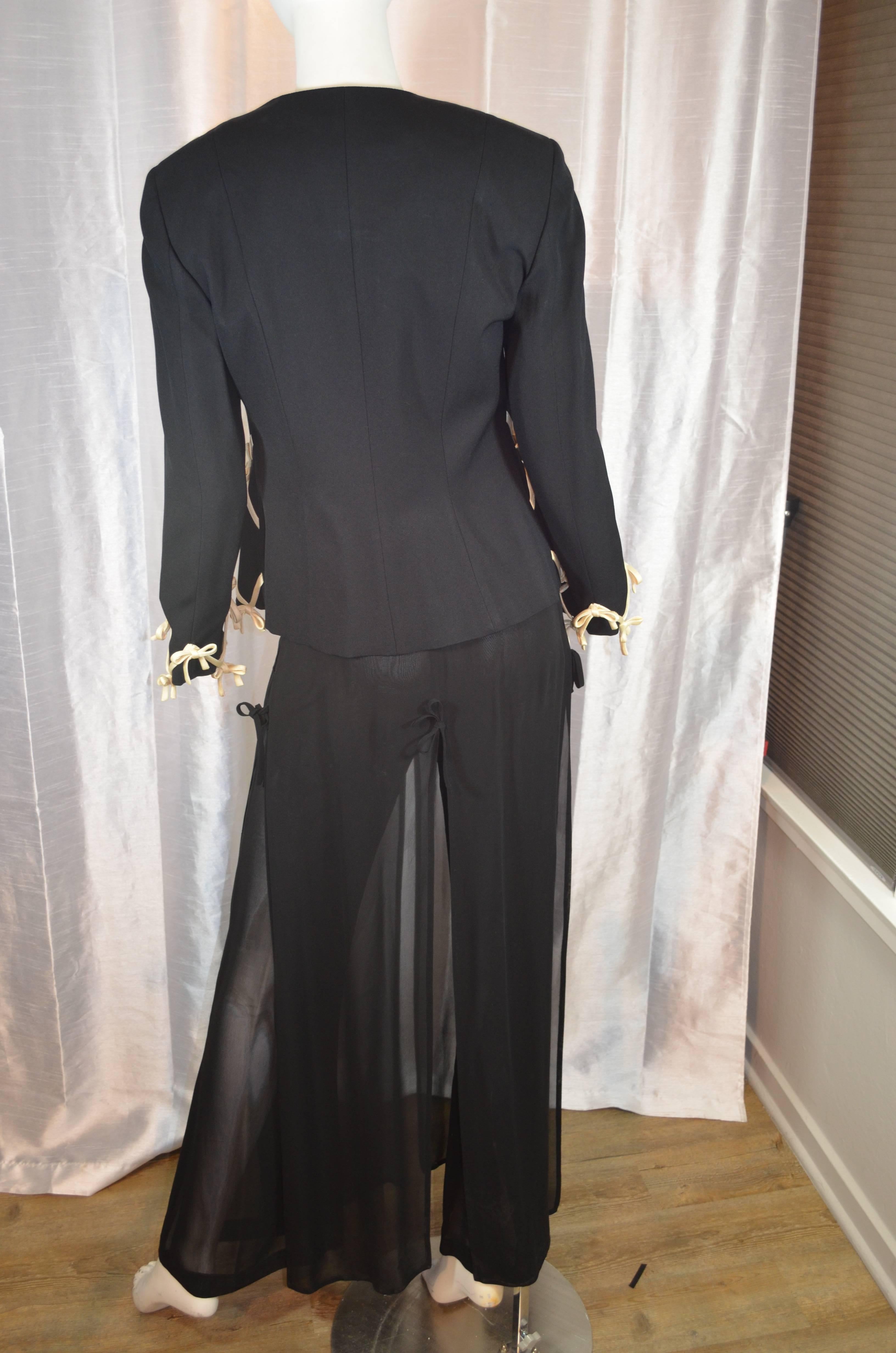 Moschino Cheap and Chic Bow Embellished Pants Suit 4
