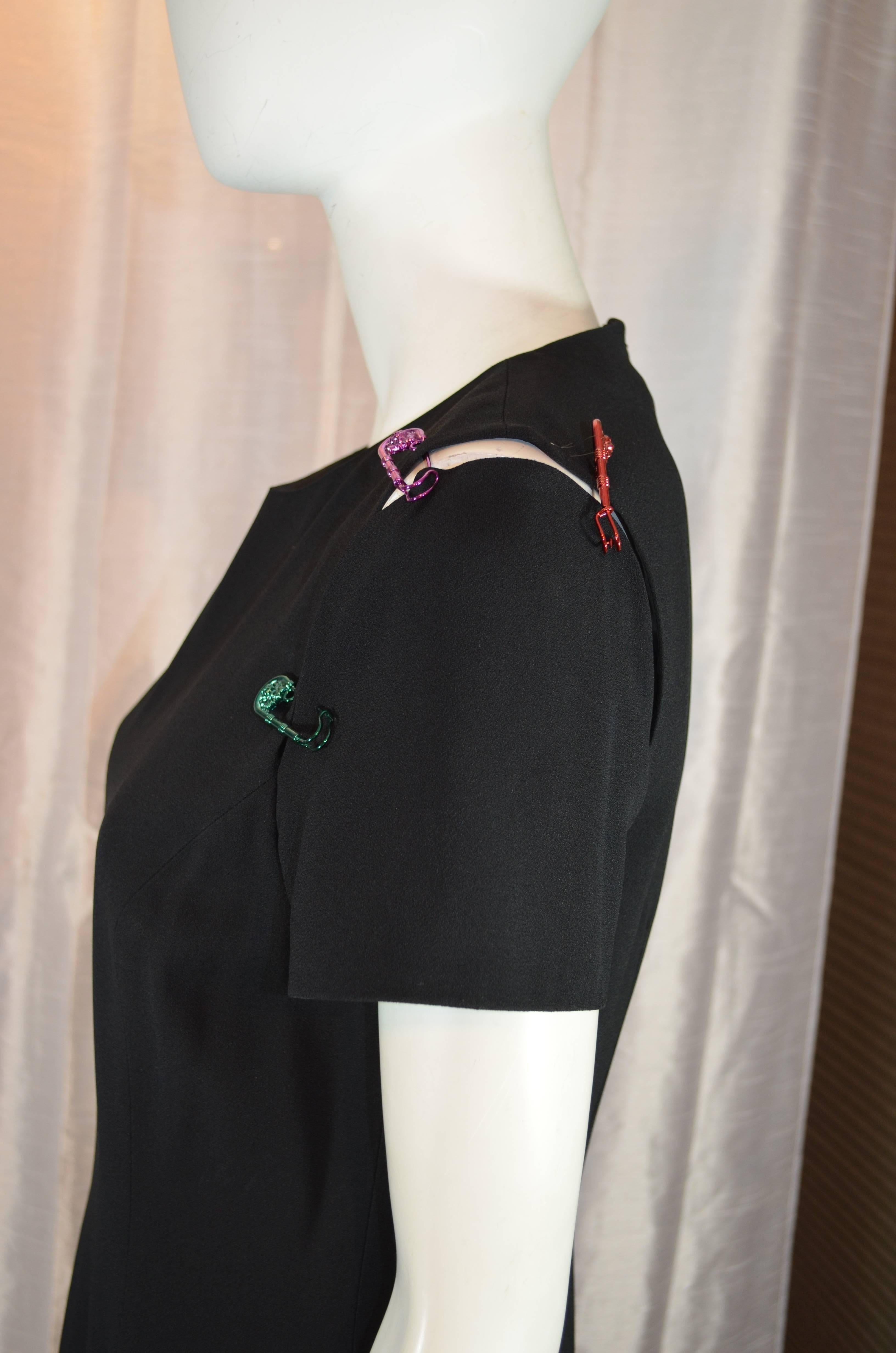 Black Versus Versace Safety Pin Dress