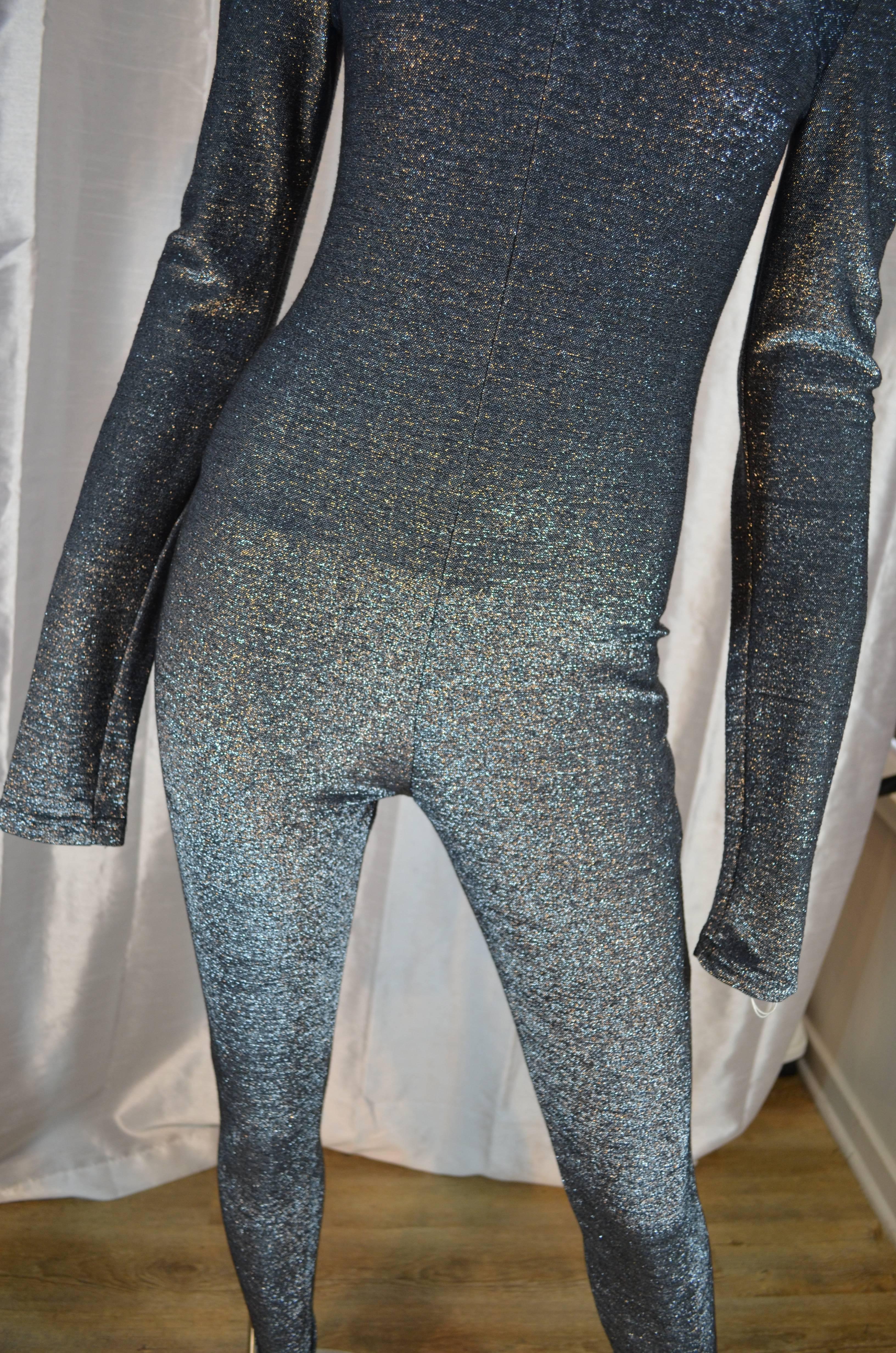 Barbara Bui Silver Lurex Catsuit 2