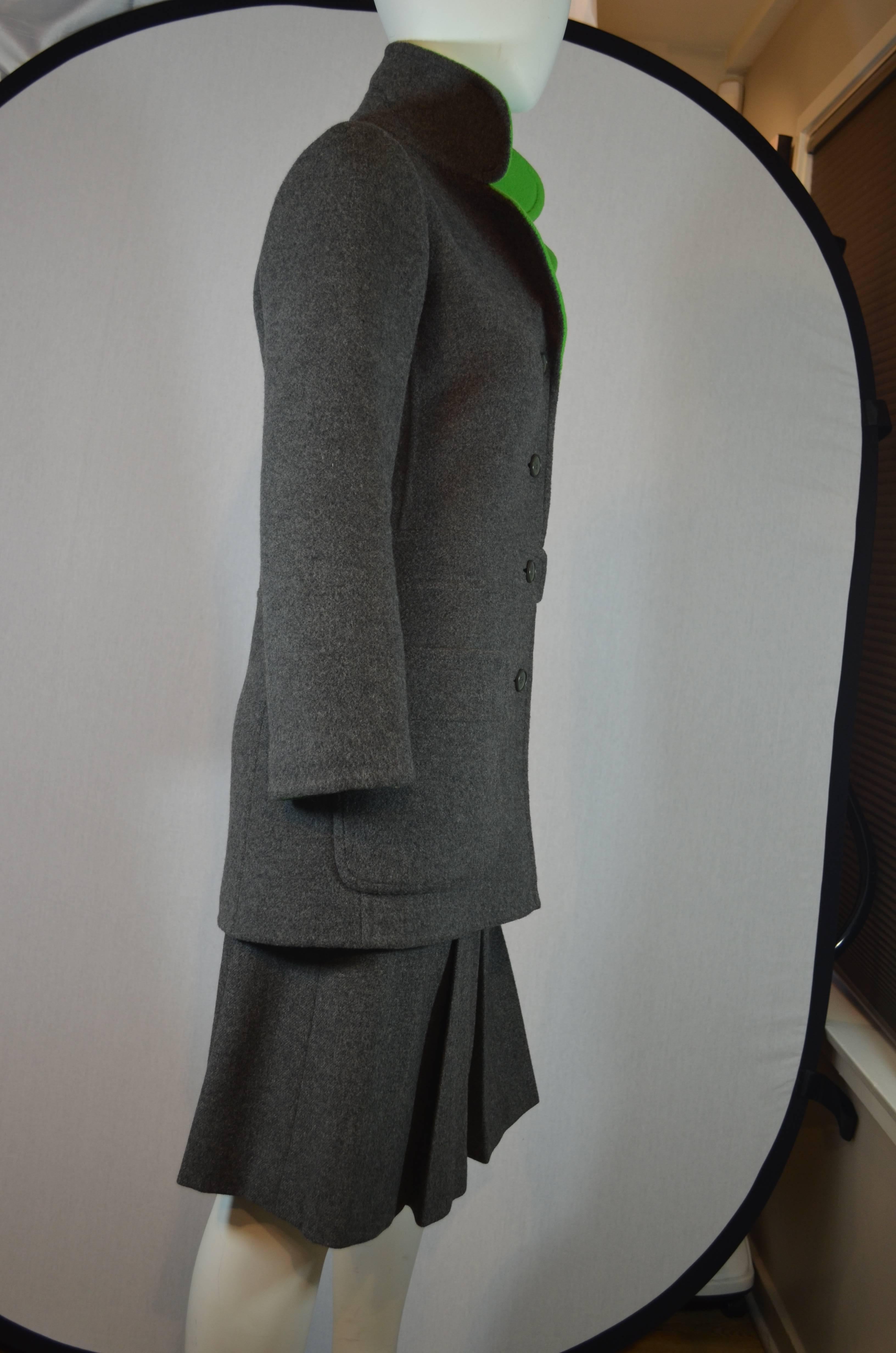 Women's Christian Dior 1972 Demi-Couture Skirt Suit Grace Kelly