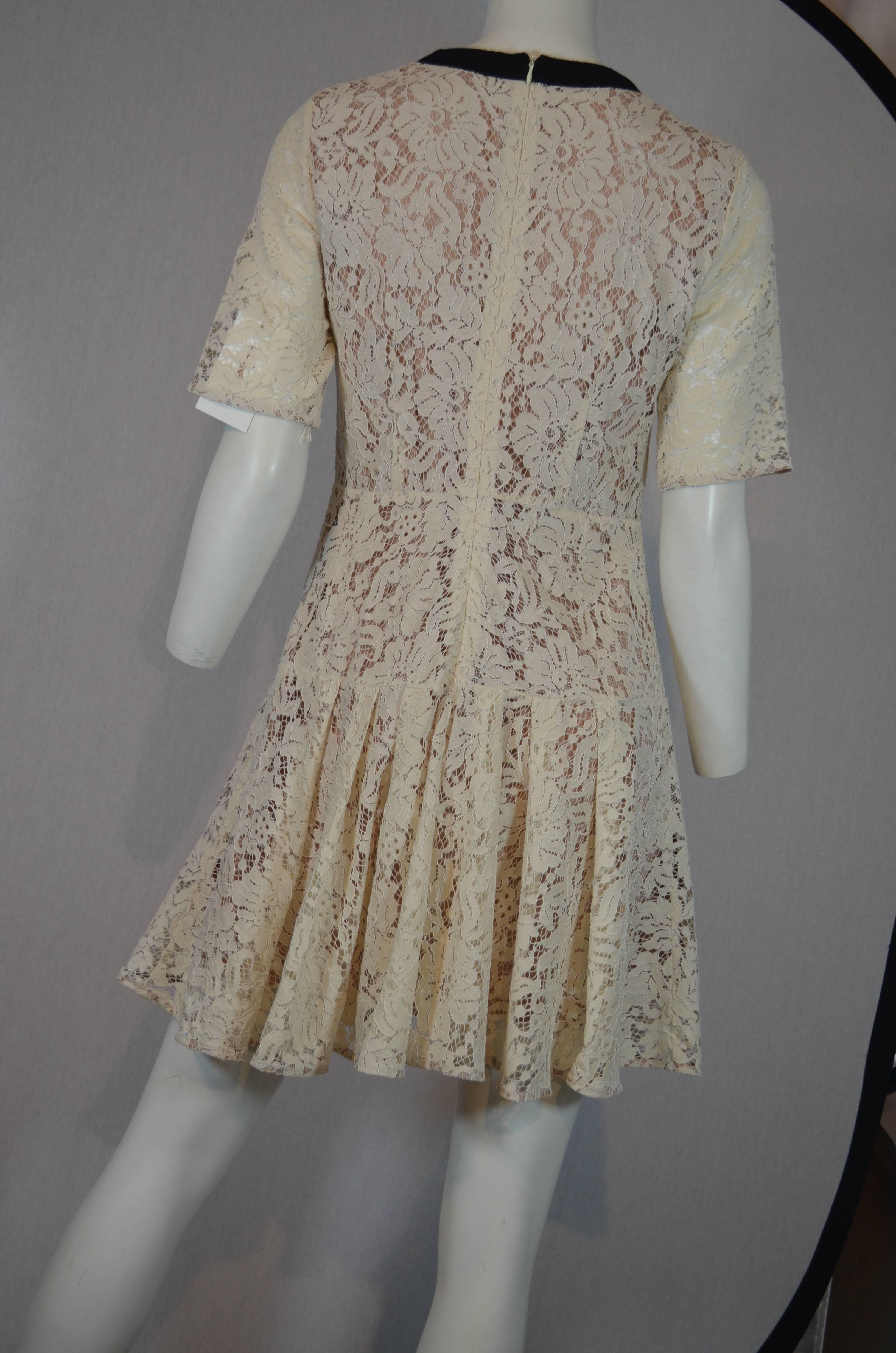 Brown Gucci Summer Lace Dress