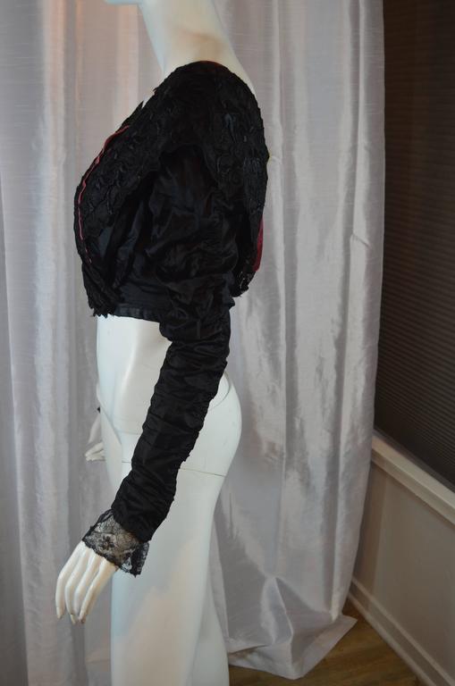 Black Victorian Lace Blouse For Sale at 1stDibs