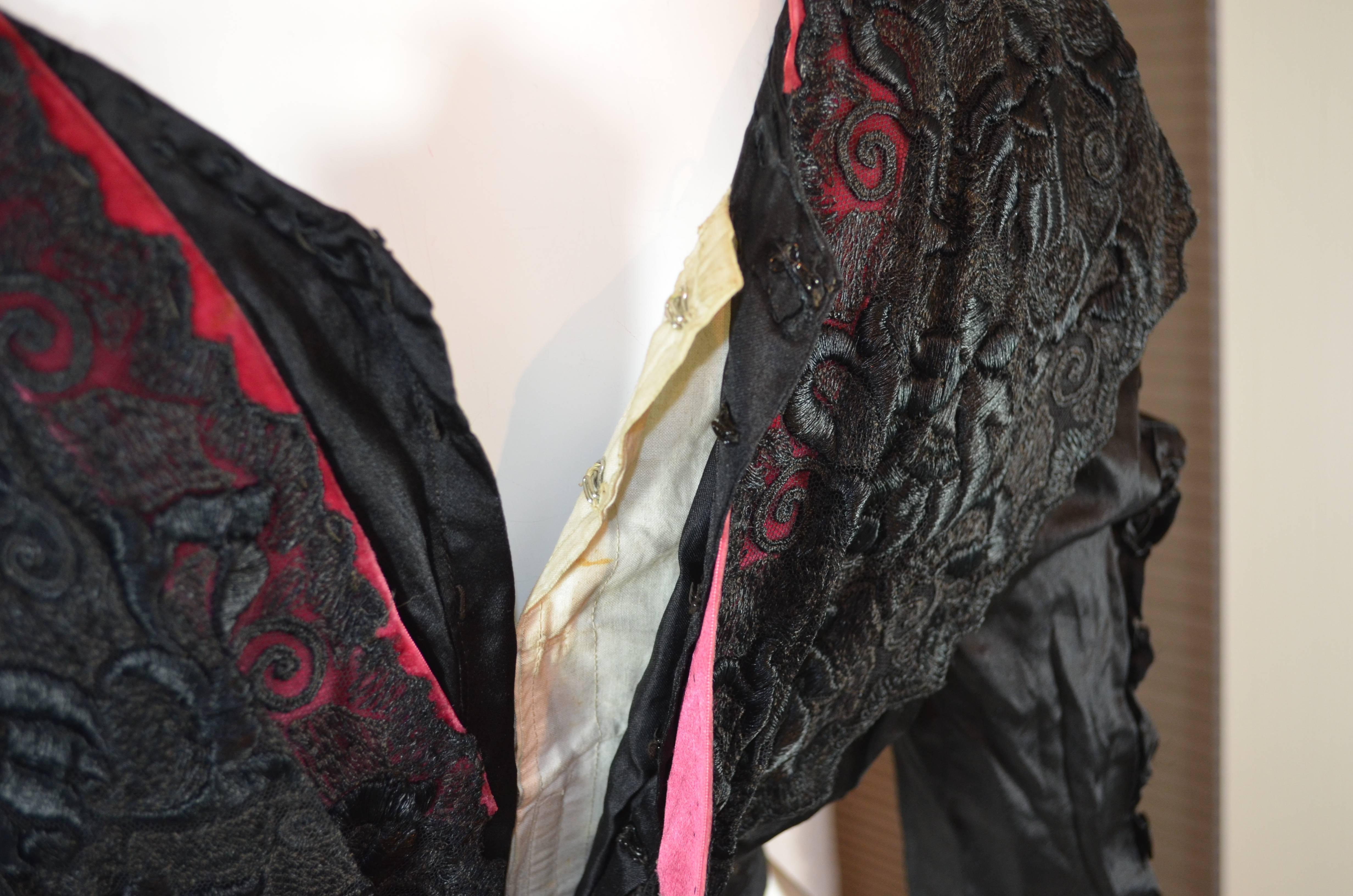 Black Victorian Lace Blouse 5