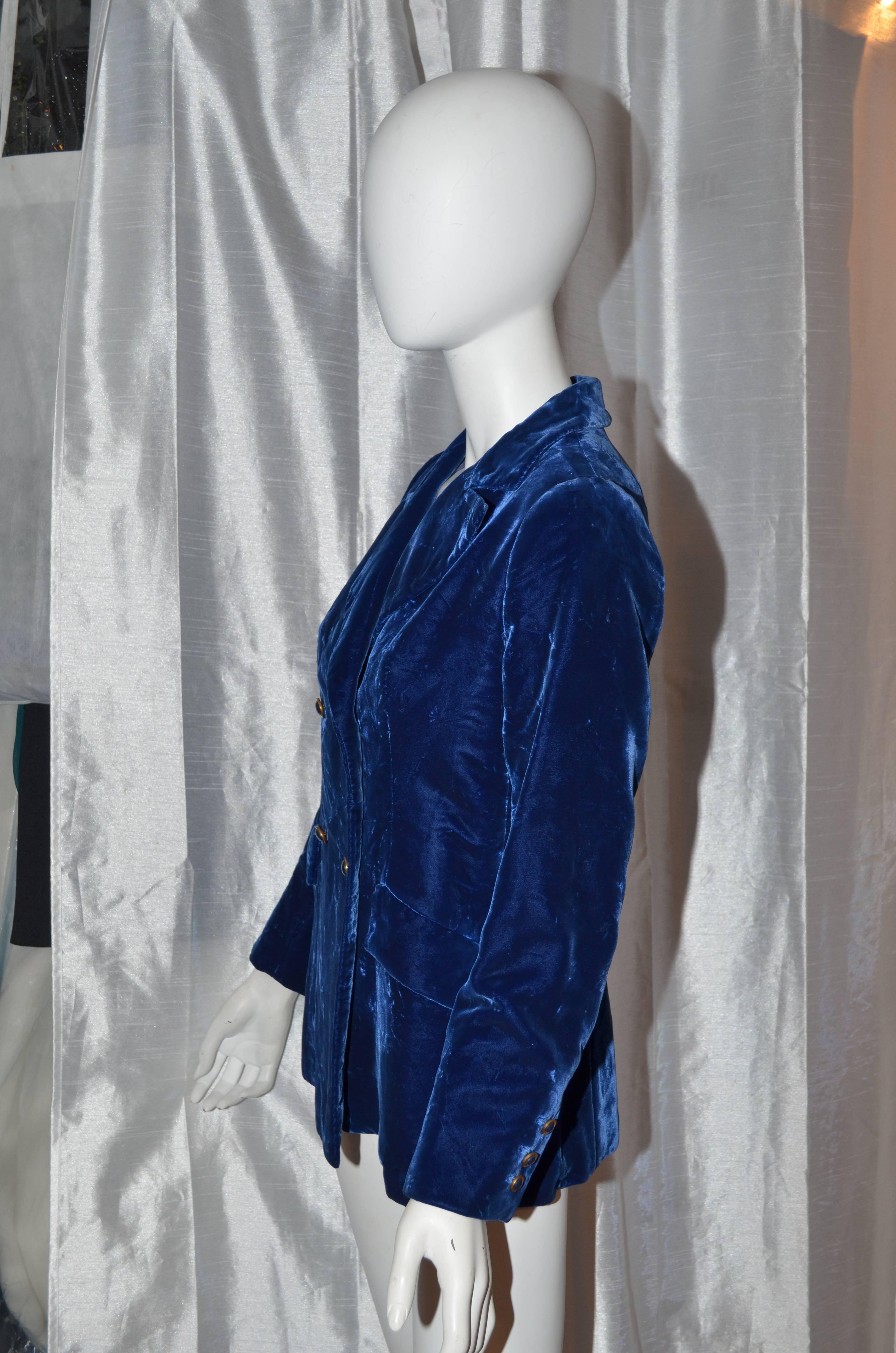 Black Christian Dior Haute Couture Automne-Hiver 1968 Crushed Velvet Jacket