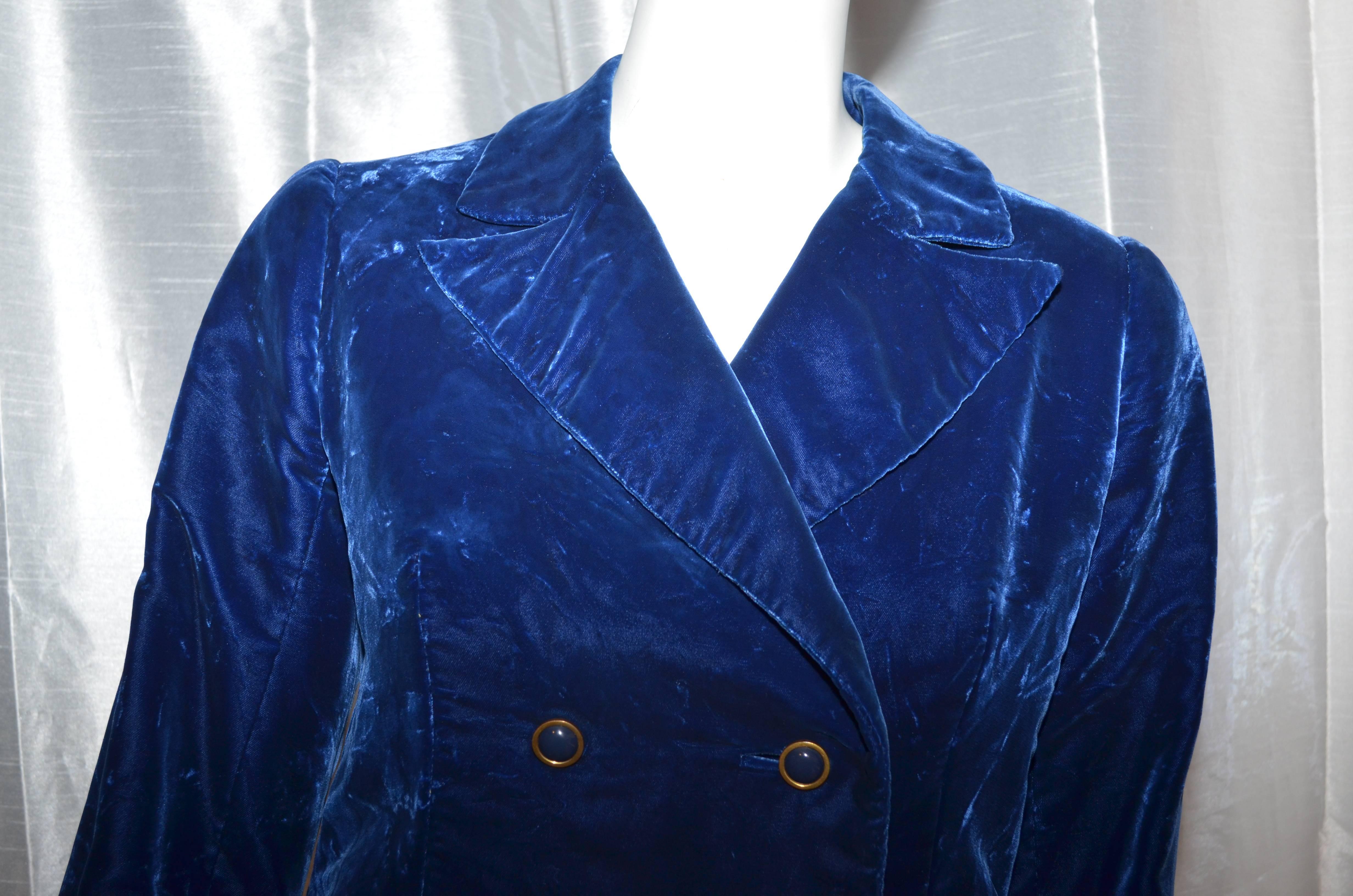 Women's Christian Dior Haute Couture Automne-Hiver 1968 Crushed Velvet Jacket