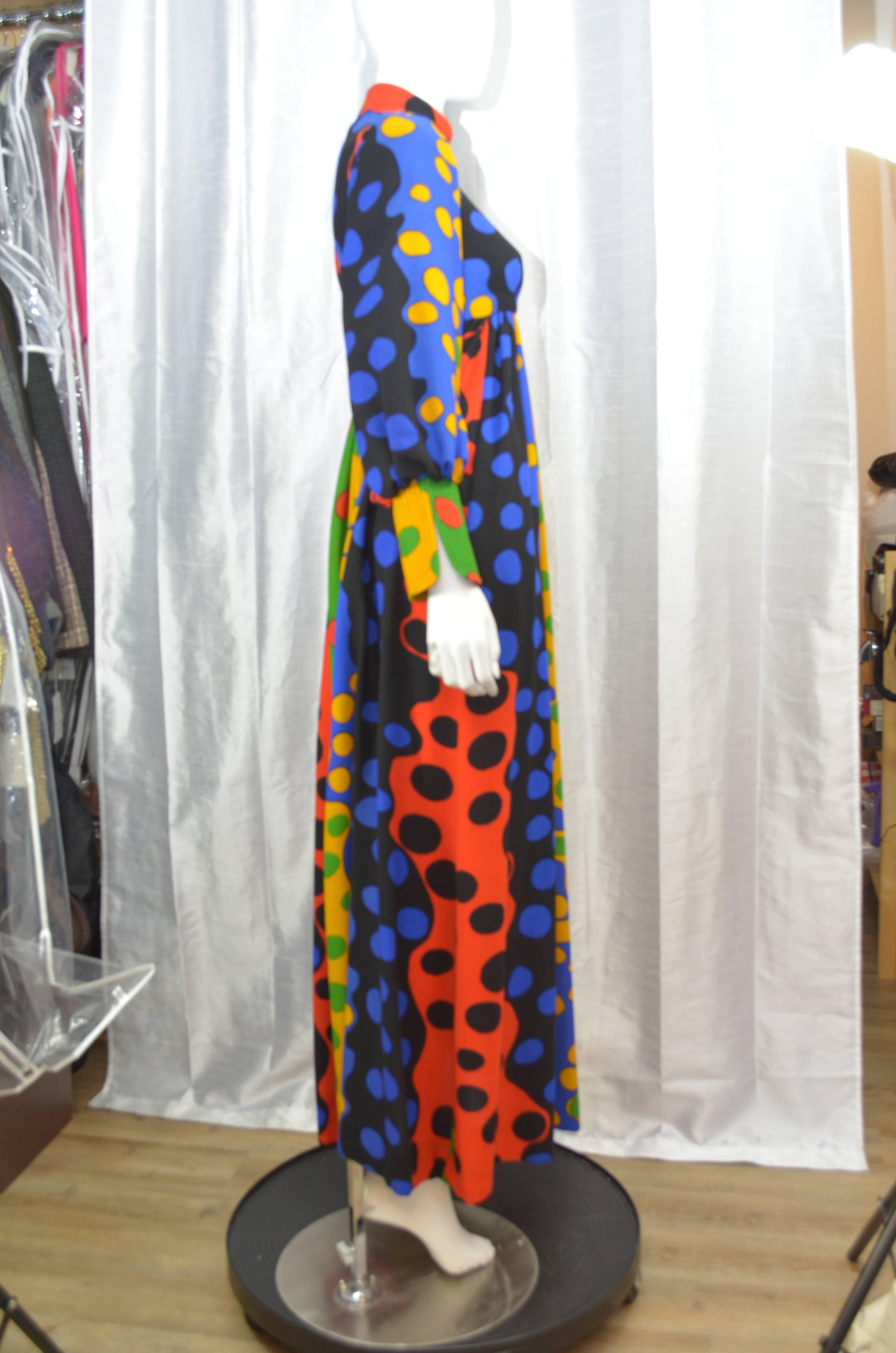 Jean Muir 1970s Maxi Dress In Excellent Condition In Carmel, CA