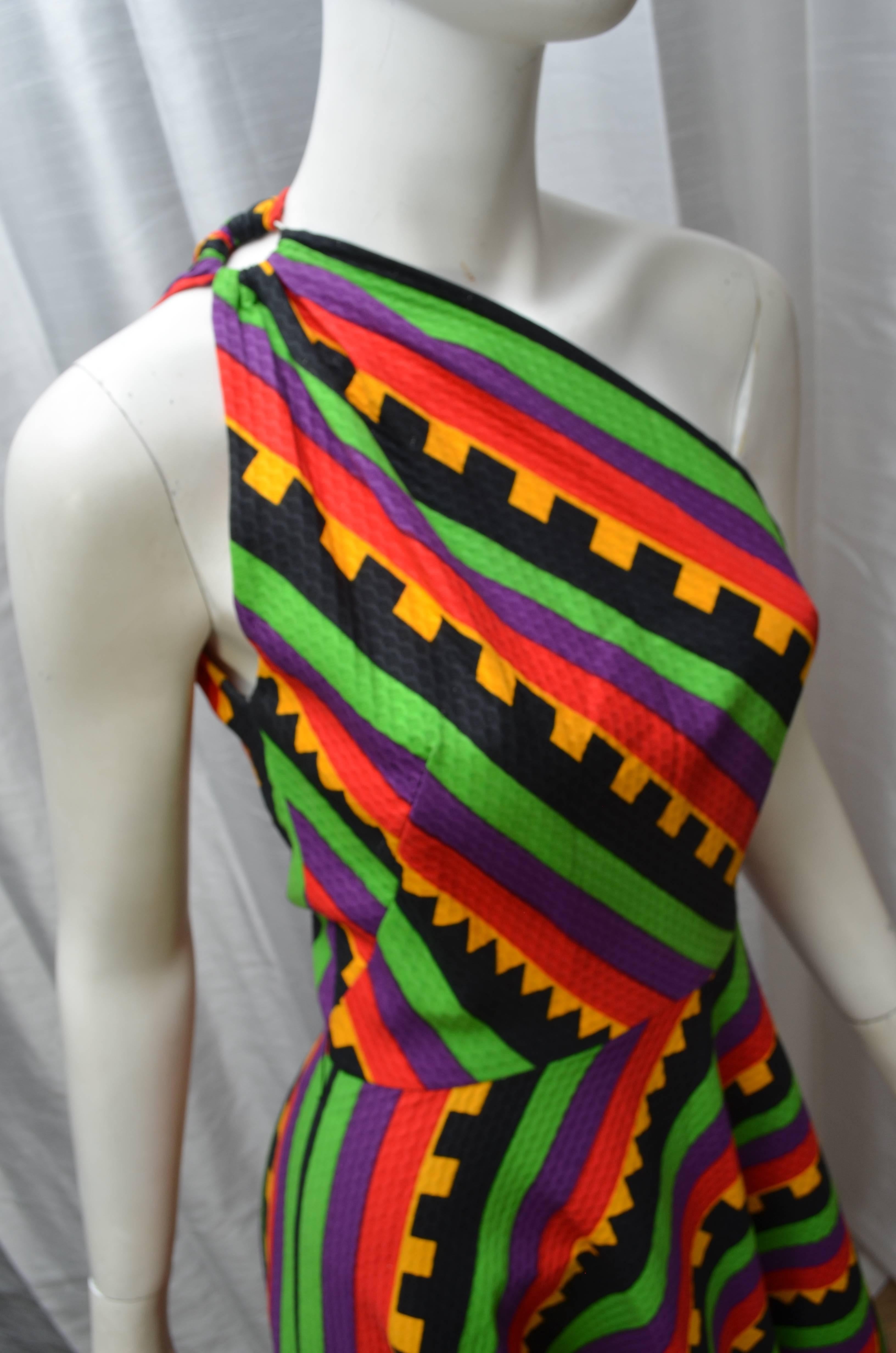 1970s Lanvin One-Shoulder Dress- Sex and the City Movie 2008 Clothing Item 1