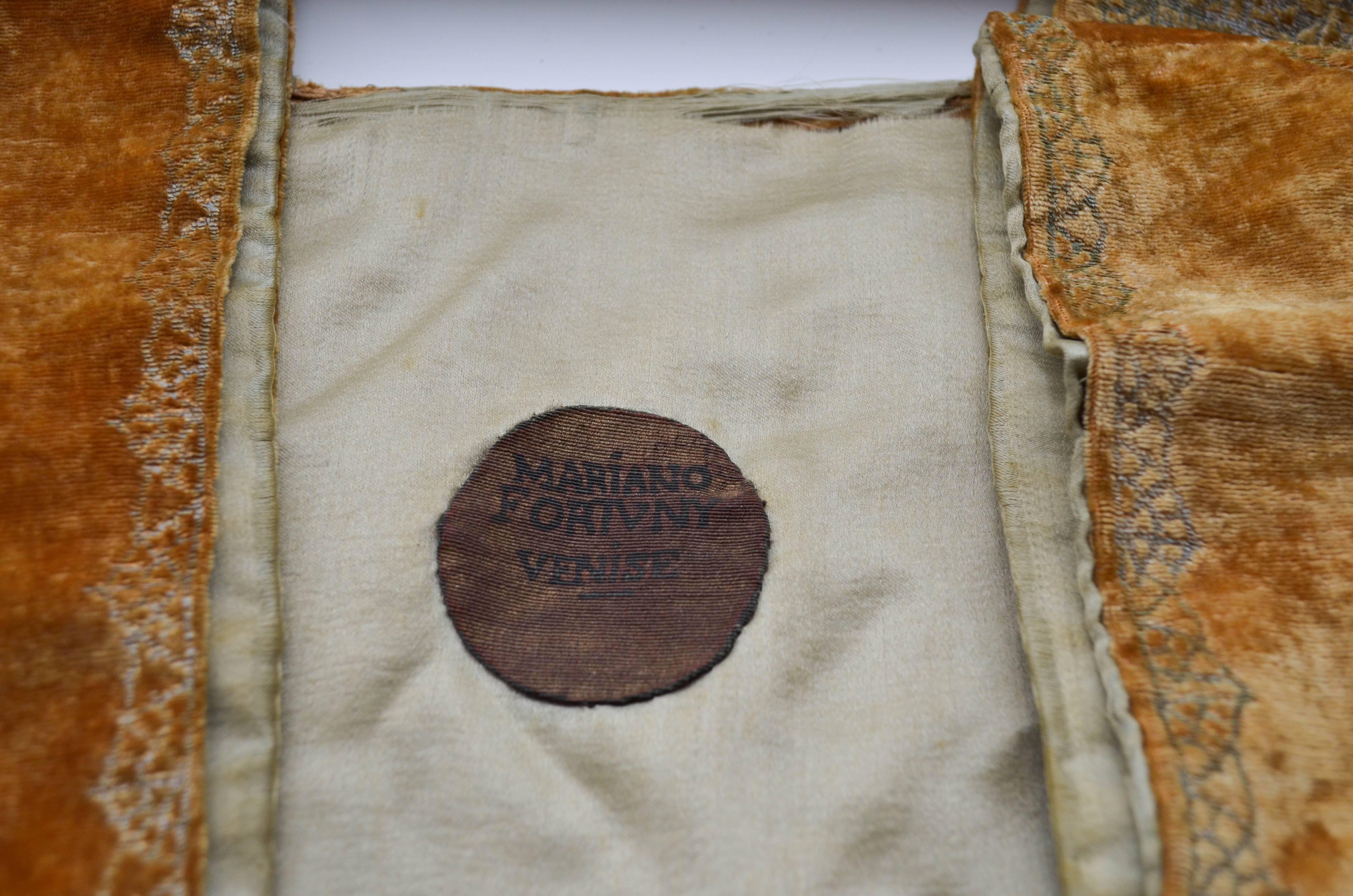 Mariano Fortuny 1920's Stenciled Velvet Evening Jacket 3