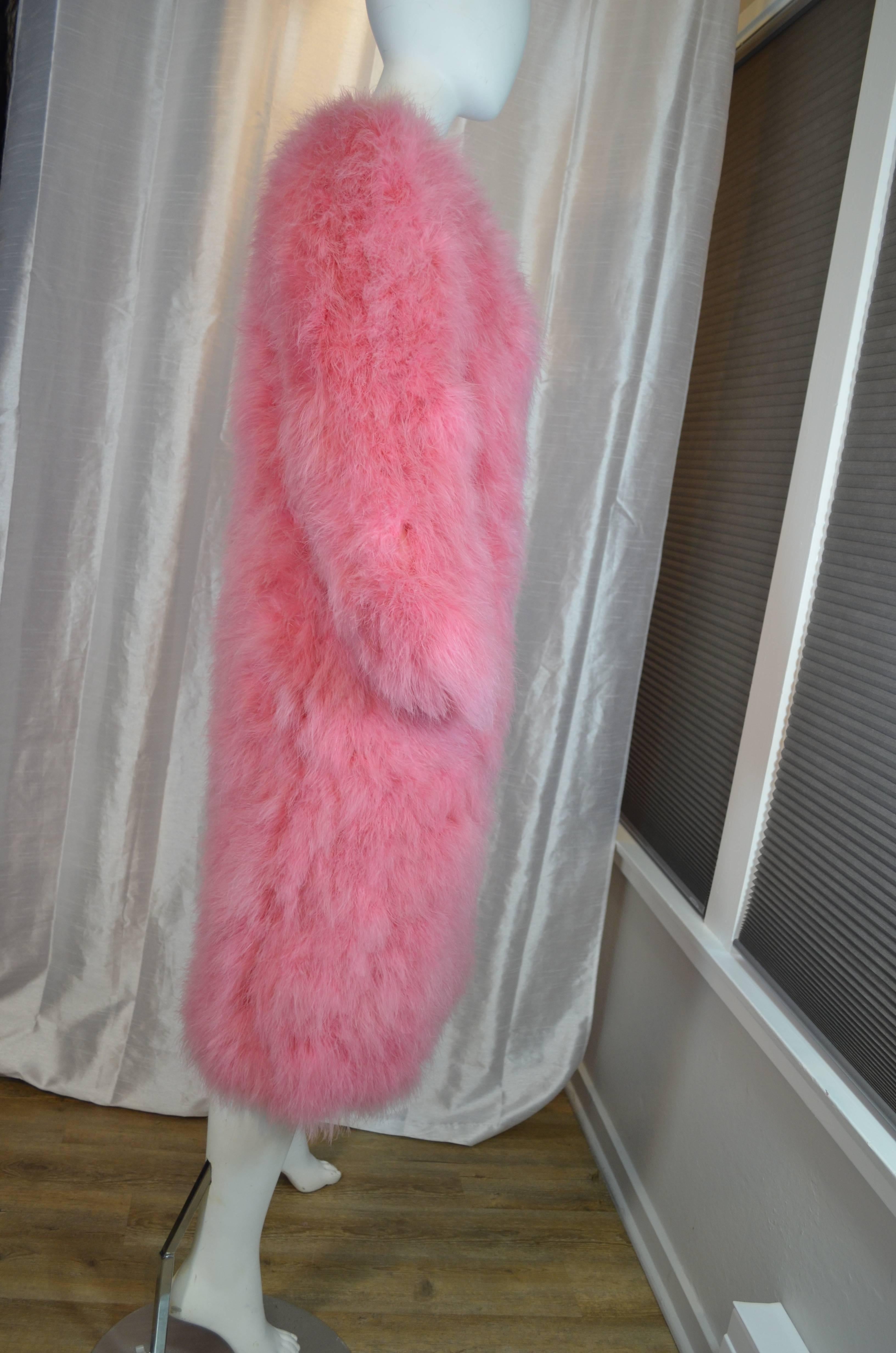 Vicky Valere French Maribou Turkey Feather Coat 1