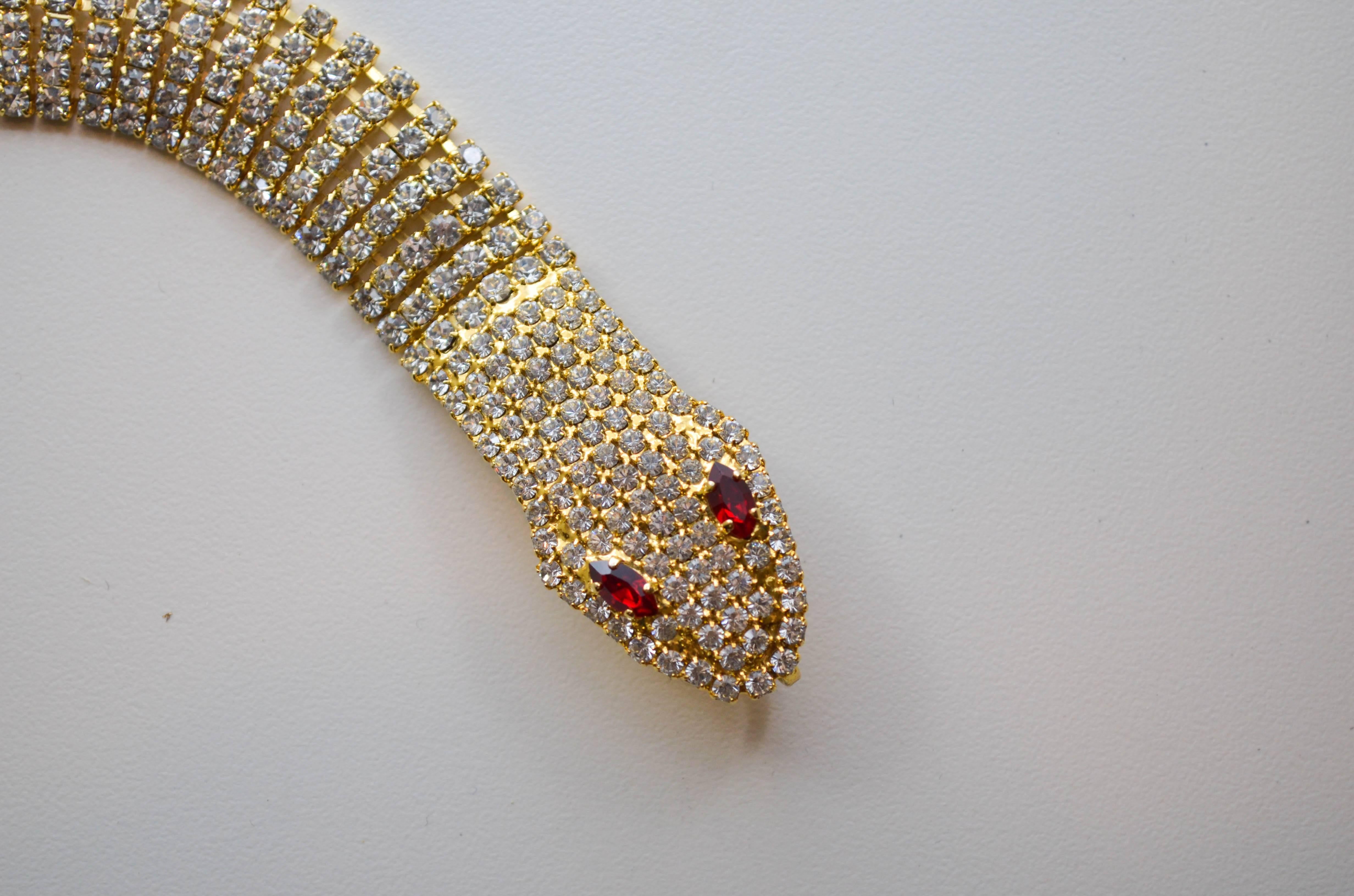 Brown Dolce & Gabbana Couture Exotic Snake Swarovski Crystal Belt Necklace