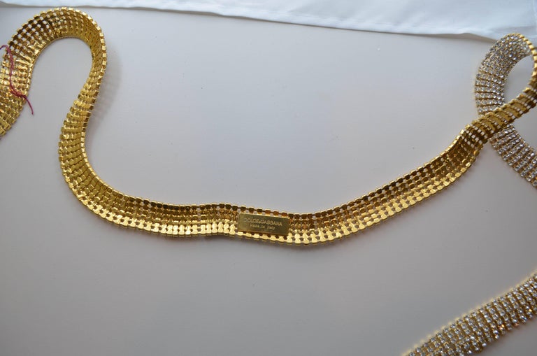 Dolce and Gabbana Couture Exotic Snake Swarovski Crystal Belt Necklace at  1stDibs | dolce and gabbana crystal belt, dolce gabbana crystal belt, dolce  gabbana belt