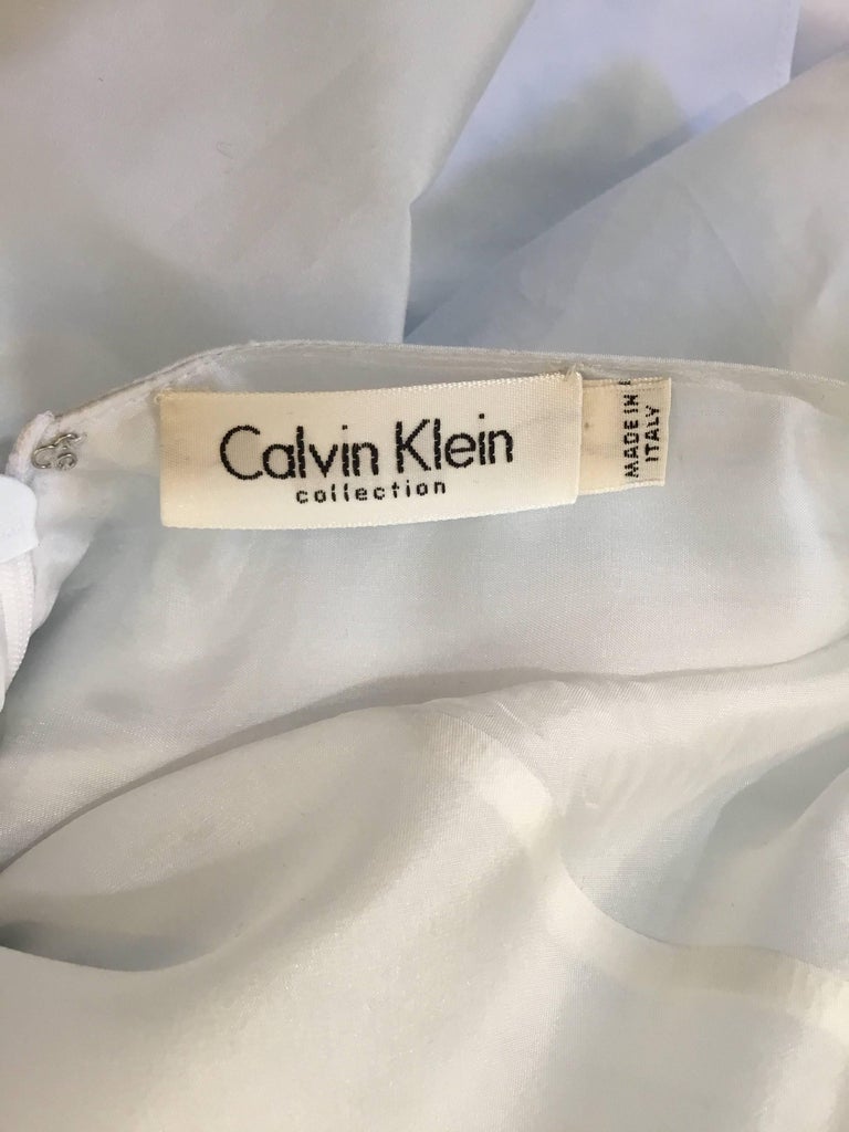 Calvin Klein Halter Cotton Dress with Train at 1stDibs | calvin klein ...