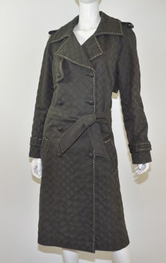 Chanel Trench Coat with Chain Trim 2004 A