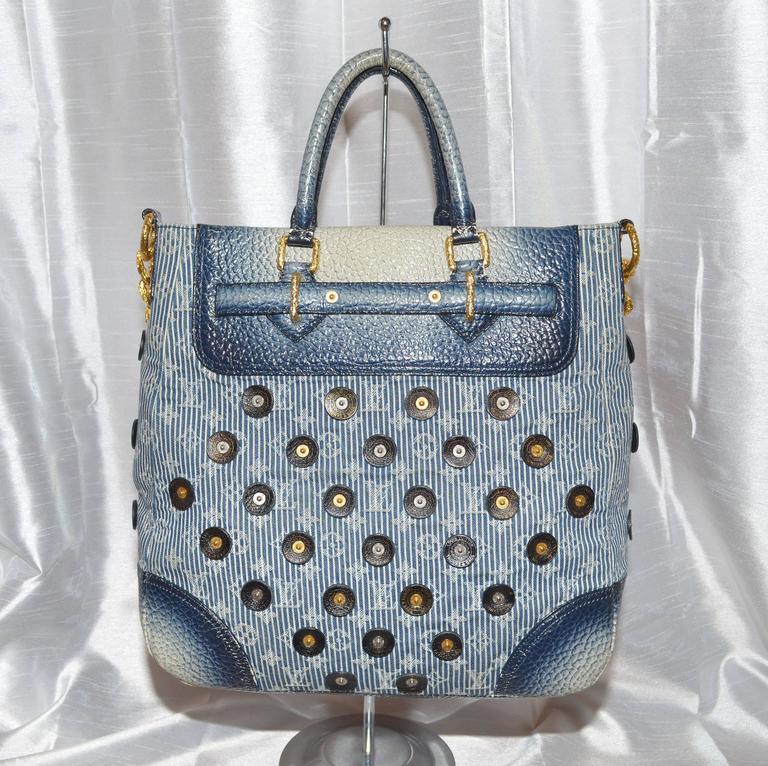 Louis Vuitton Denim Limited Edition Corsaire Trunks Chain Handle Tote at 1stdibs