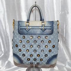 Louis Vuitton Denim Limited Edition Corsaire Trunks Chain Handle Tote