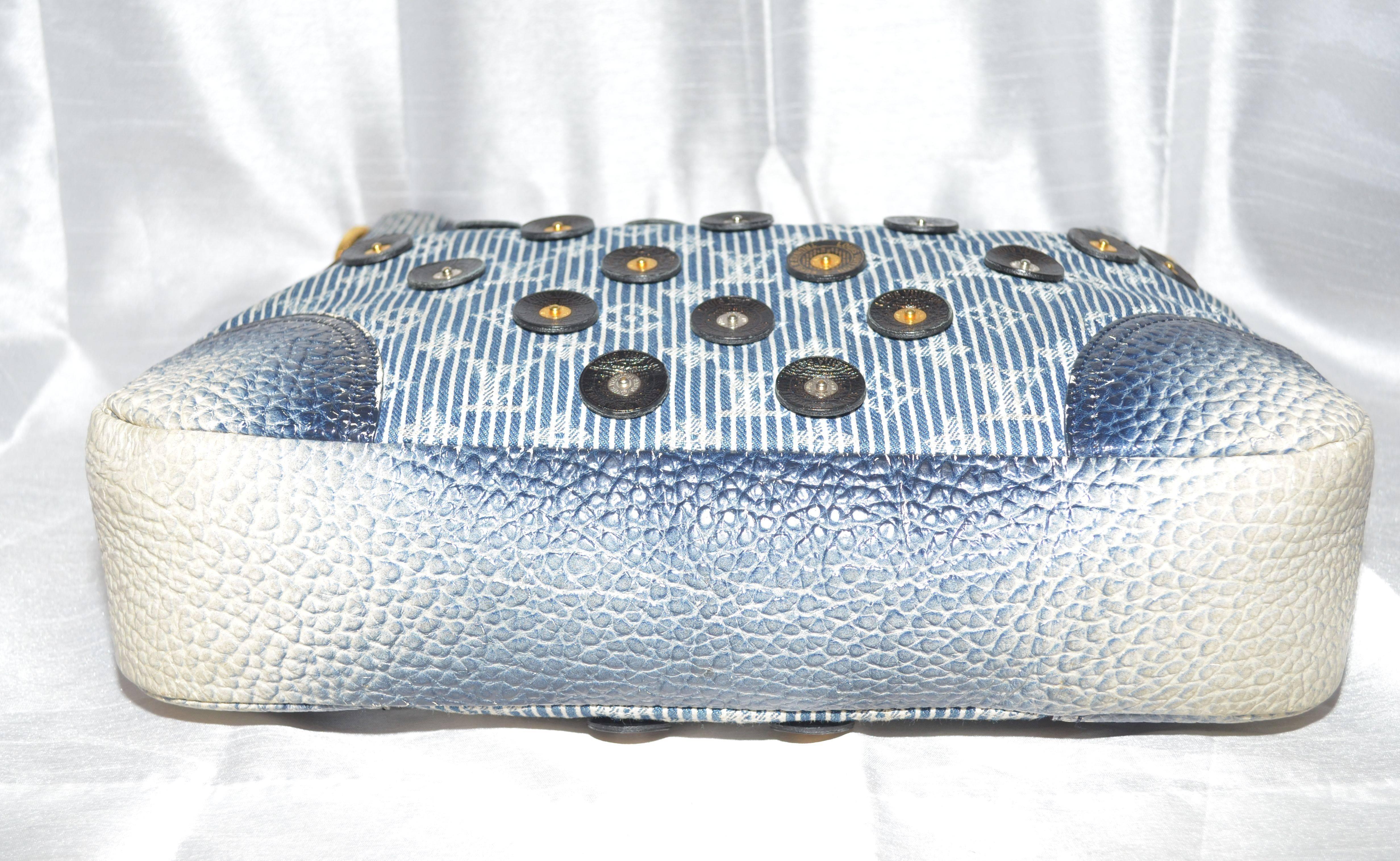 Louis Vuitton Denim Limited Edition Corsaire Trunks Chain Handle Tote 3